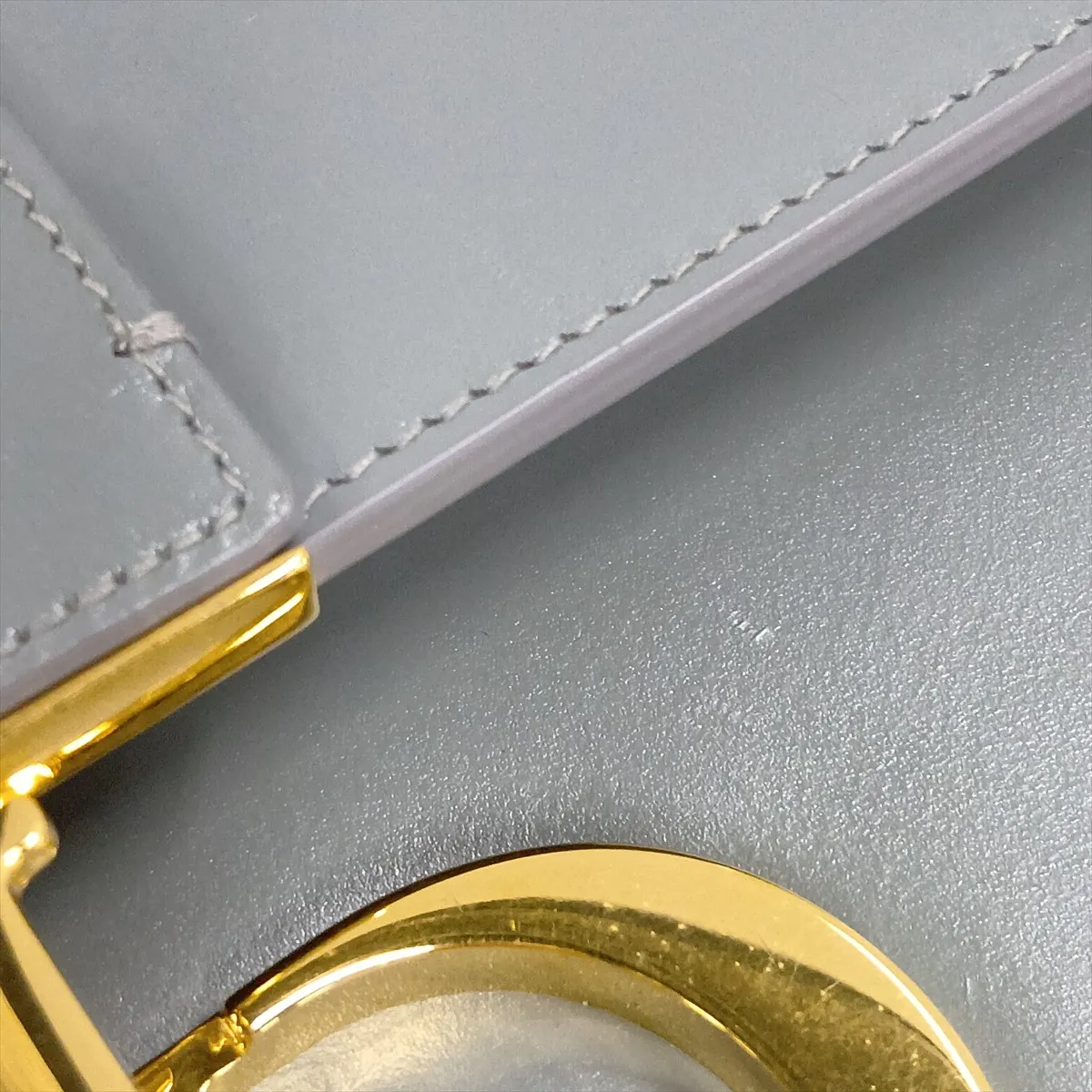 Montaigne 30 Leather Shoulder Bag, Gray — view 12