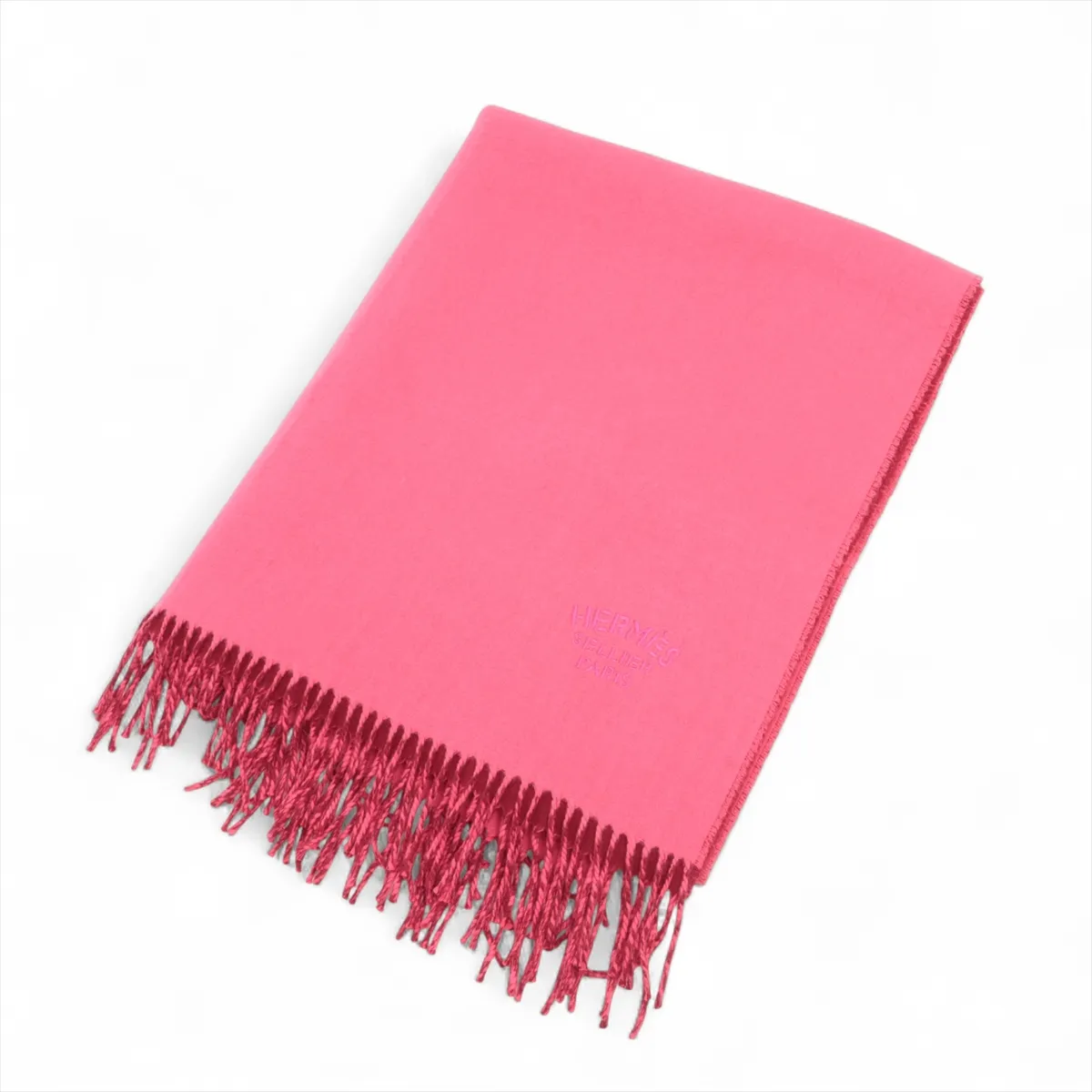 Logo Scarf Cashmere Pink x Red Thread Fuzzing