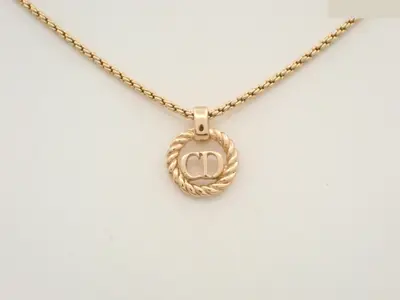 CD logo GP necklace, neck circumference approximately 46cm