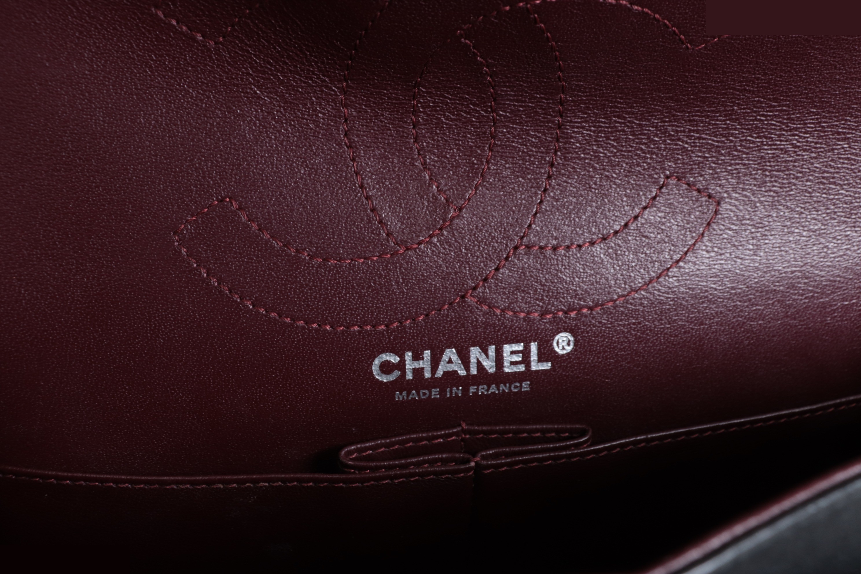 Double flap, V-stitch, 2.55, lambskin, chain shoulder bag, number 23 series. — view 8