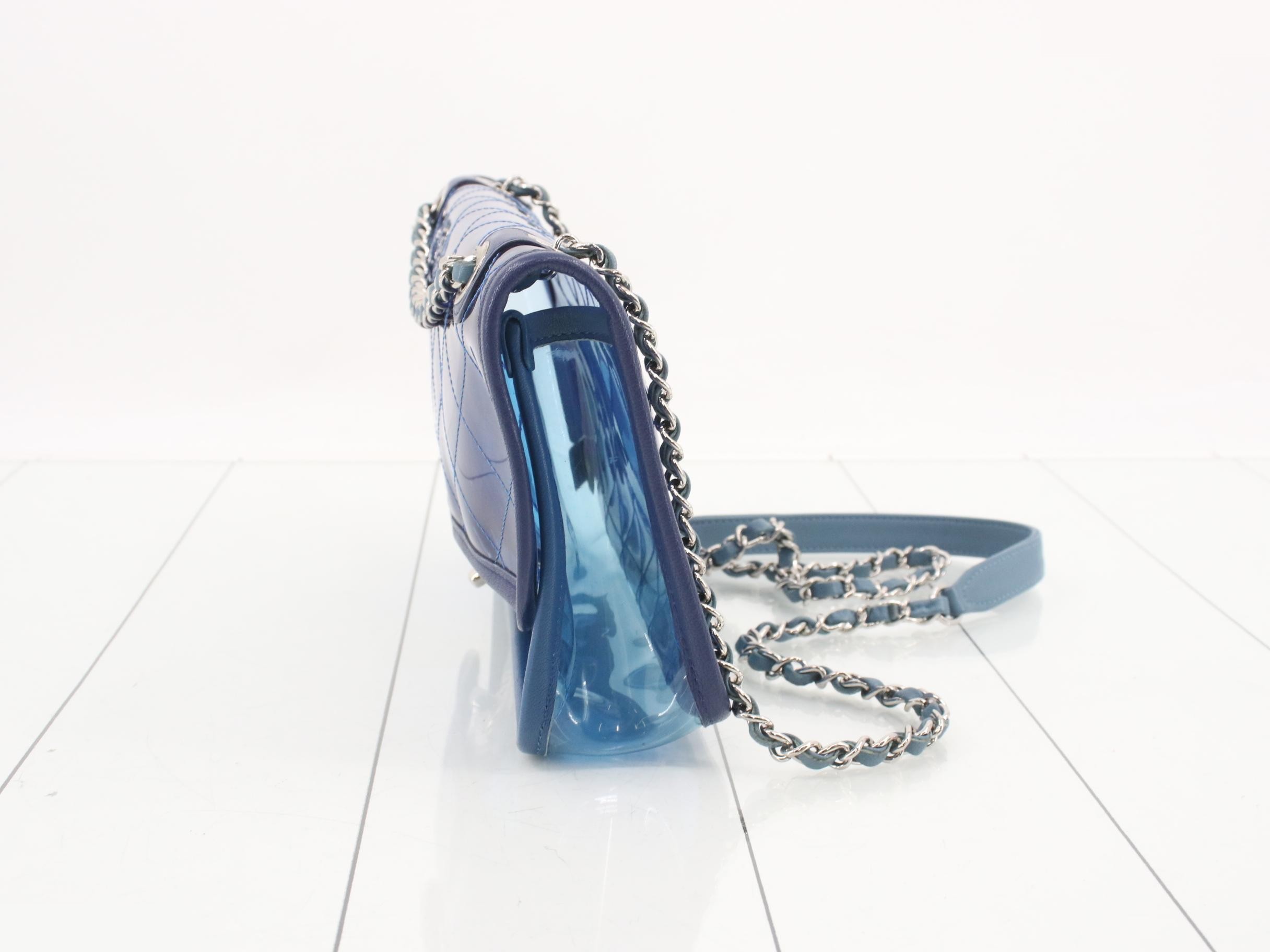 Vinyl Matelassé Chain Shoulder Bag — view 3