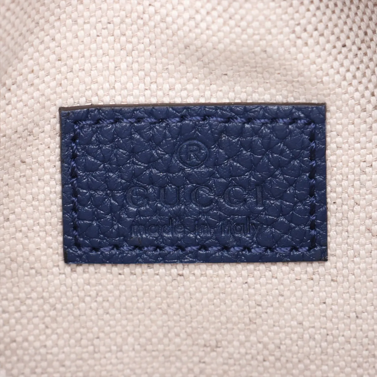 GG Embossed Leather Body Bag, Navy, 658582 — view 7