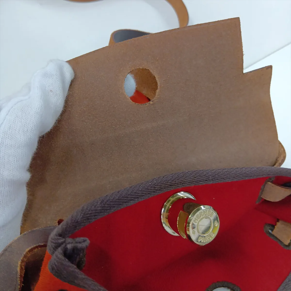 Herbag TPM Toile Officier x Vache Hunter Orange x Brown Gold Hardware H:2004 — view 14