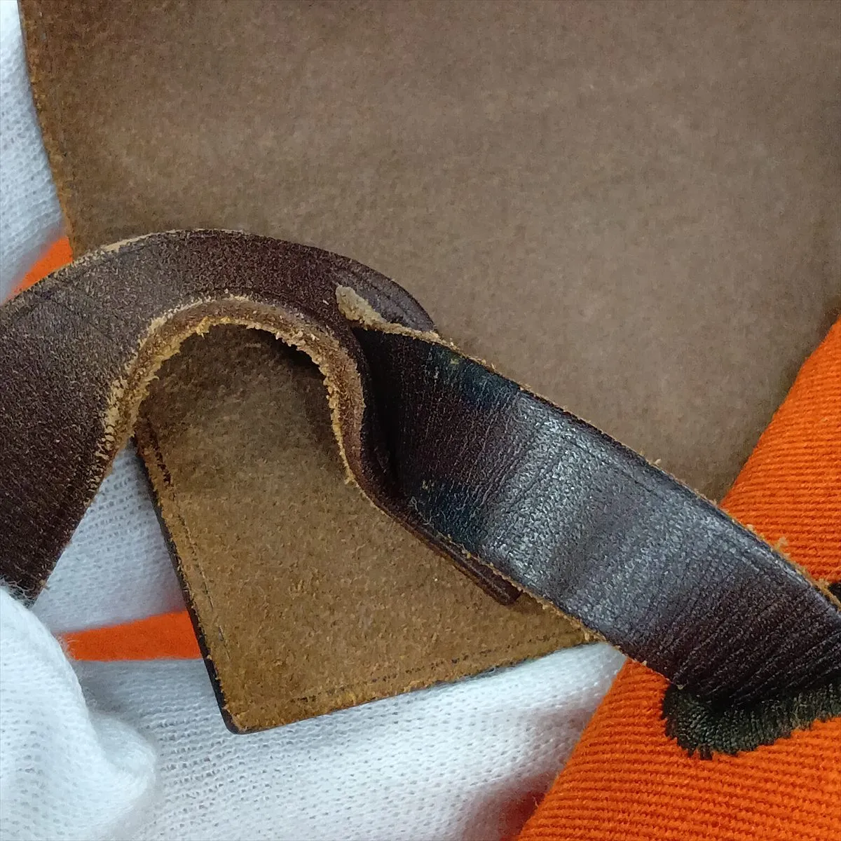 Herbag TPM Toile Officier x Vache Hunter Orange x Brown Gold Hardware H:2004 — view 15