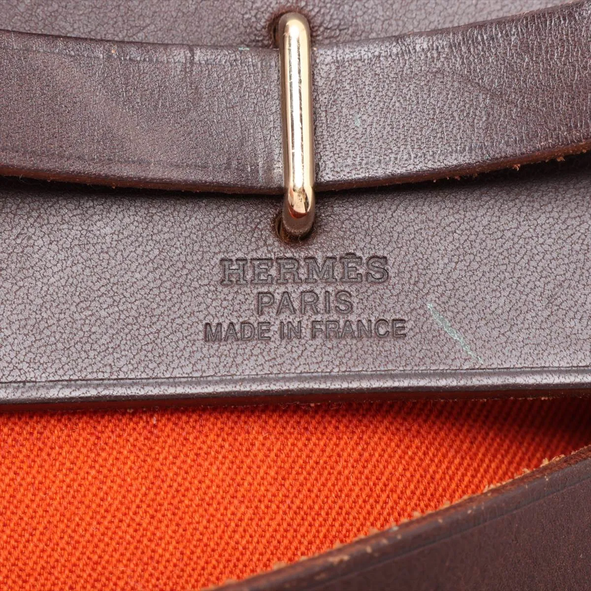 Herbag TPM Toile Officier x Vache Hunter Orange x Brown Gold Hardware H:2004 — view 8