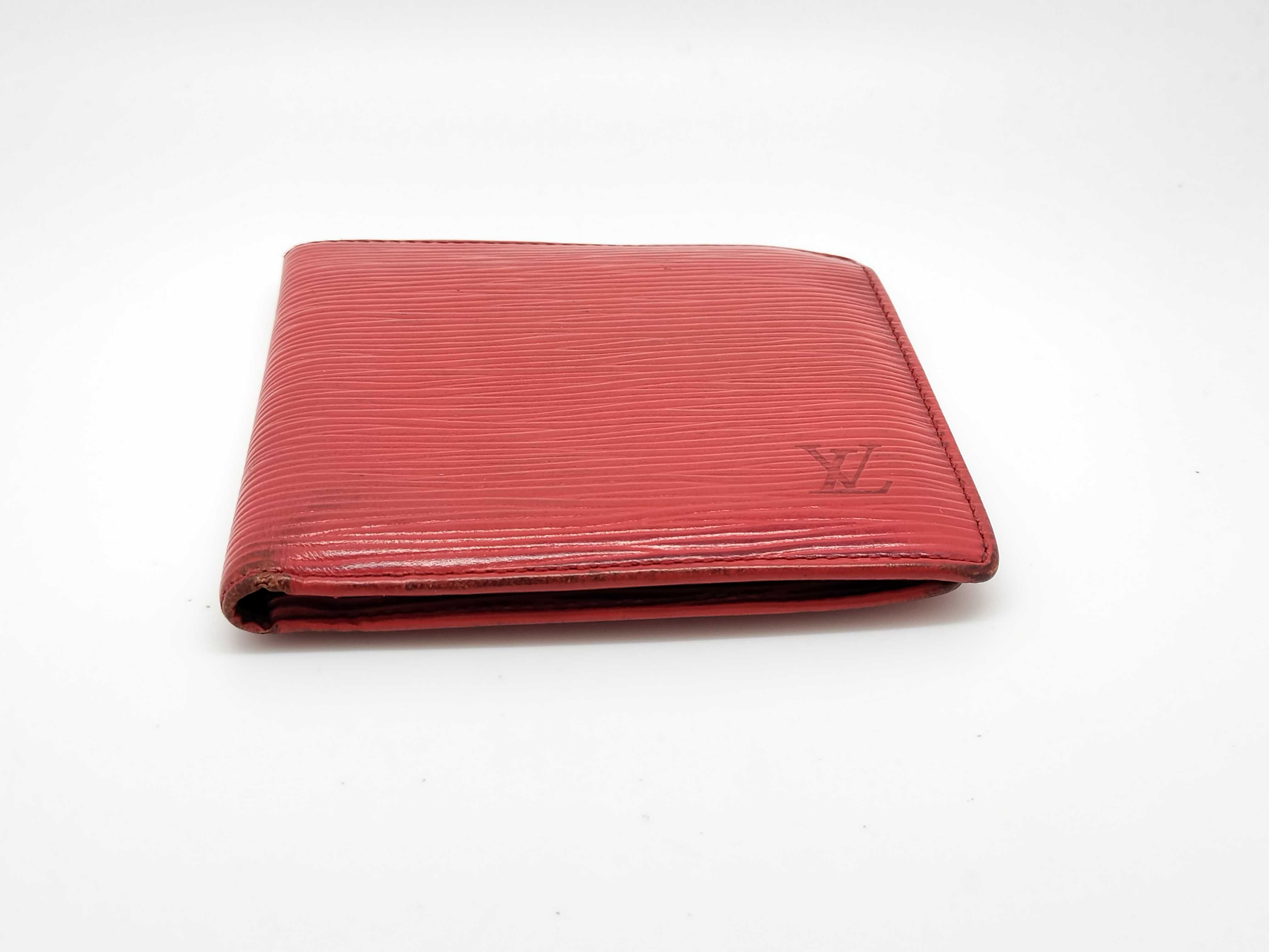 Epi Portefeuille Cartes Crédit Monnaie Bi-fold Leather Wallet — view 5