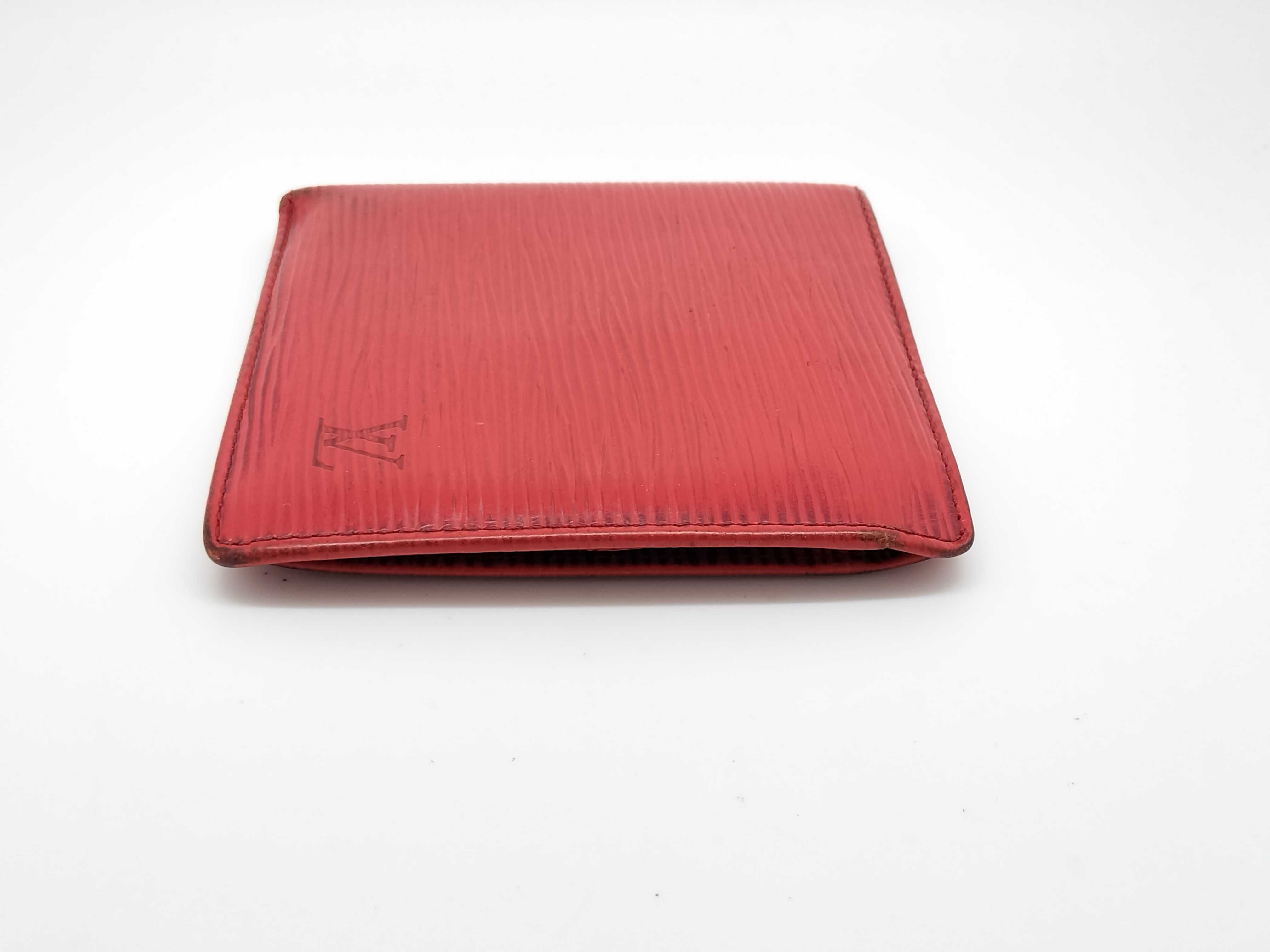 Epi Portefeuille Cartes Crédit Monnaie Bi-fold Leather Wallet — view 6