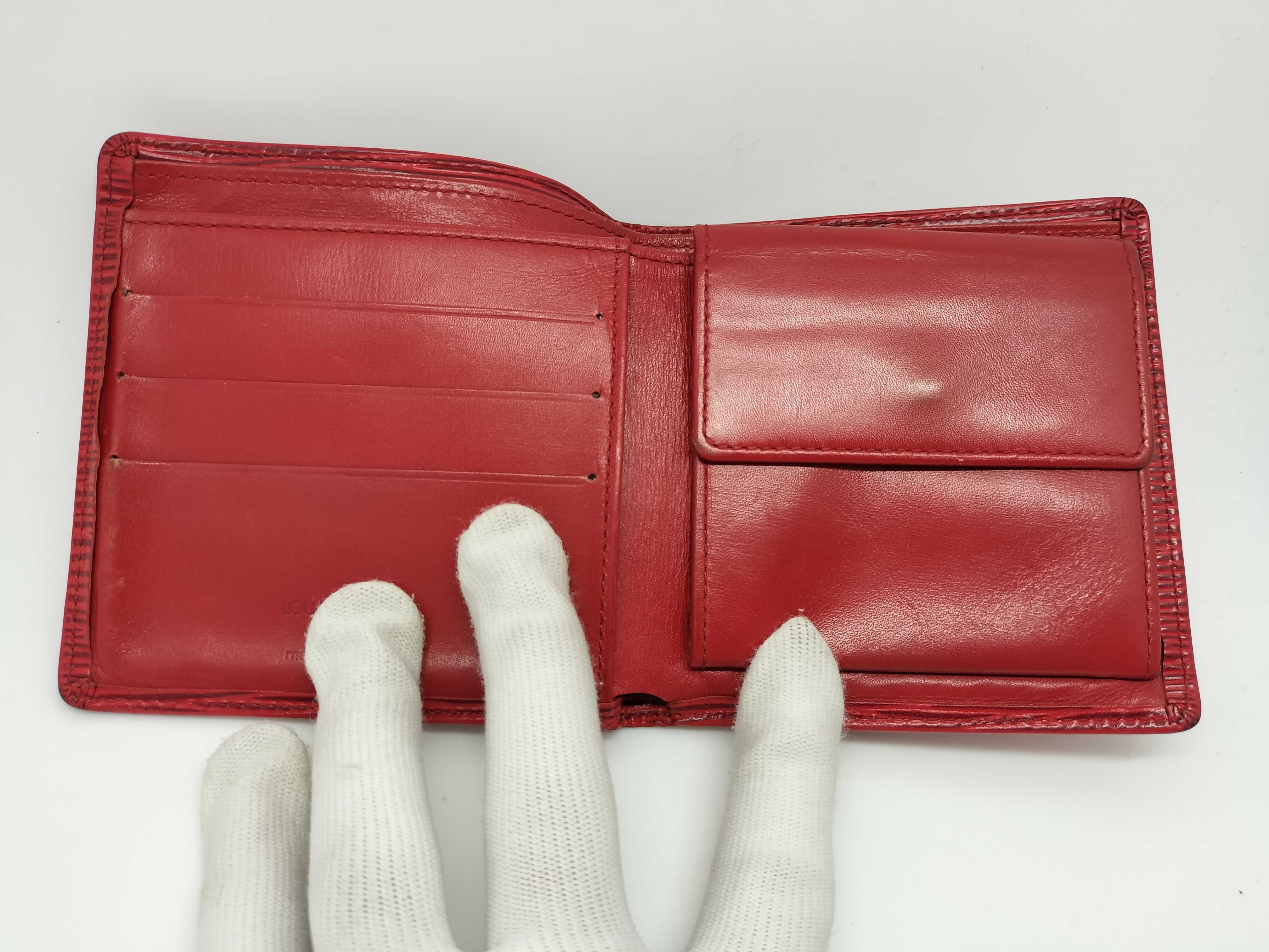 Epi Portefeuille Cartes Crédit Monnaie Bi-fold Leather Wallet — view 7