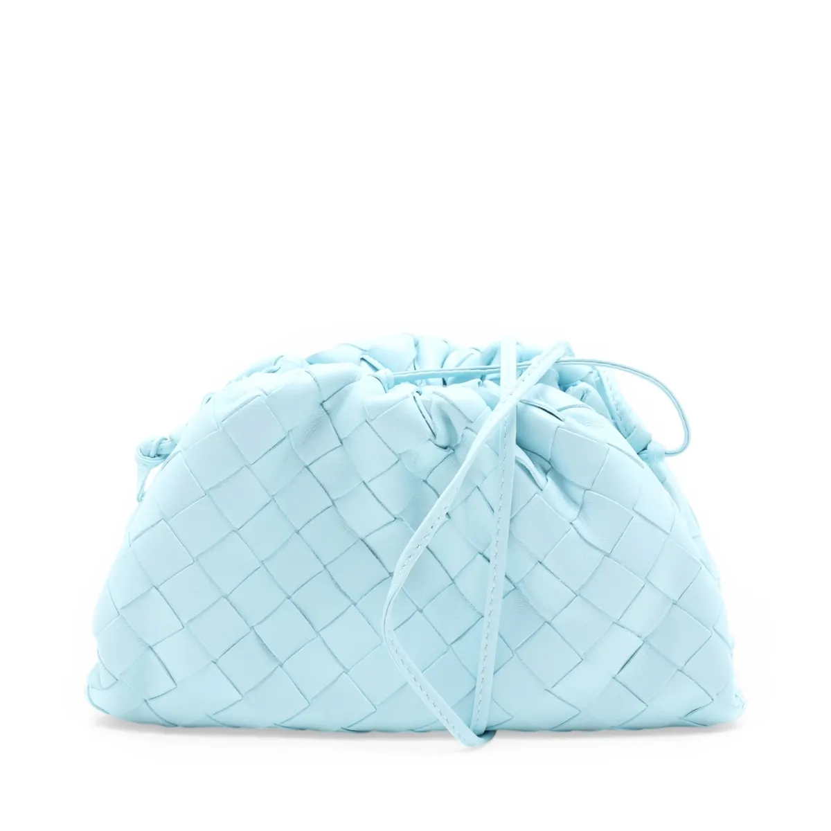 Intrecciato Mini The Pouch Shoulder Bag, Blue