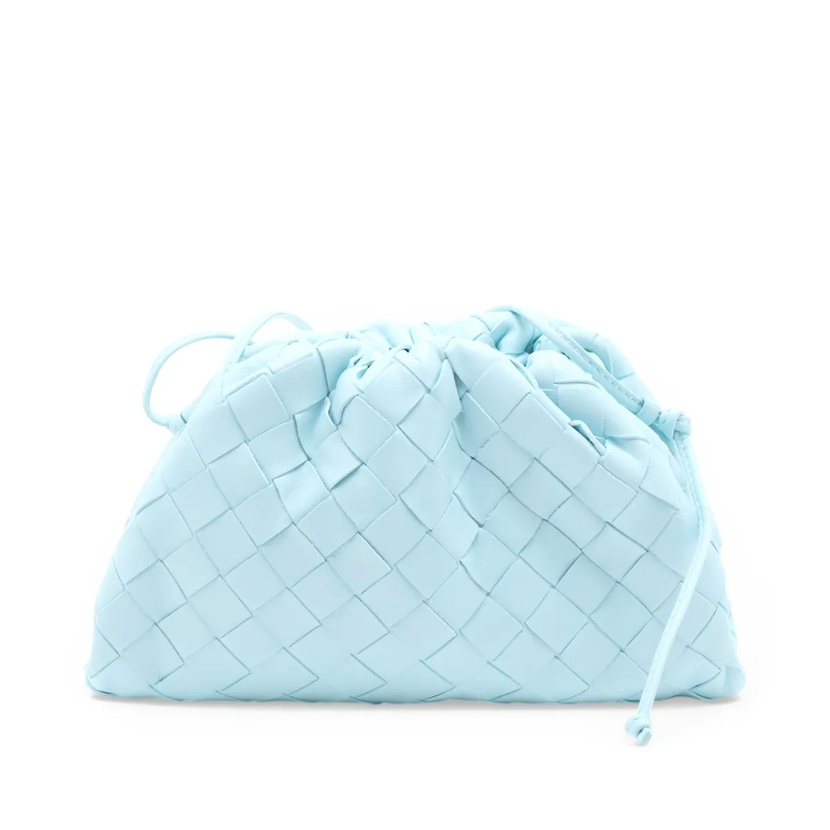 Intrecciato Mini The Pouch Shoulder Bag, Blue — view 2