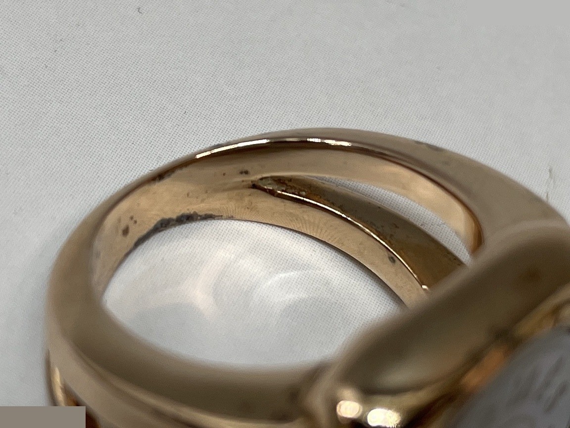 Corozo Serie Shell Ring, Size #11.5, Gold, Weight: 11.8g — view 12