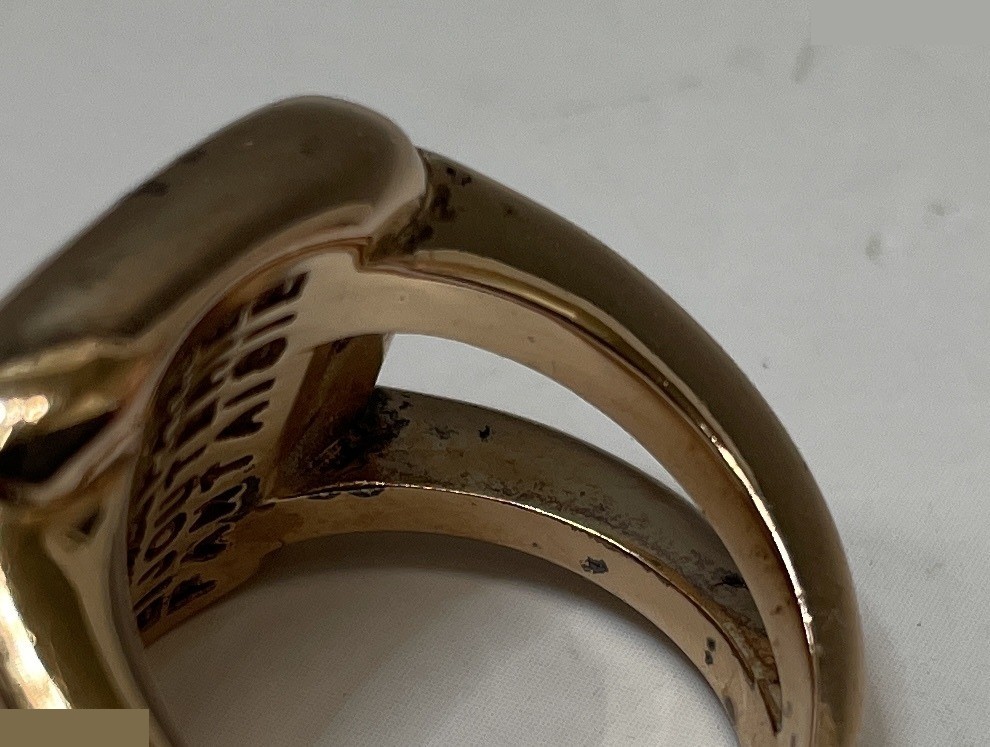 Corozo Serie Shell Ring, Size #11.5, Gold, Weight: 11.8g — view 10