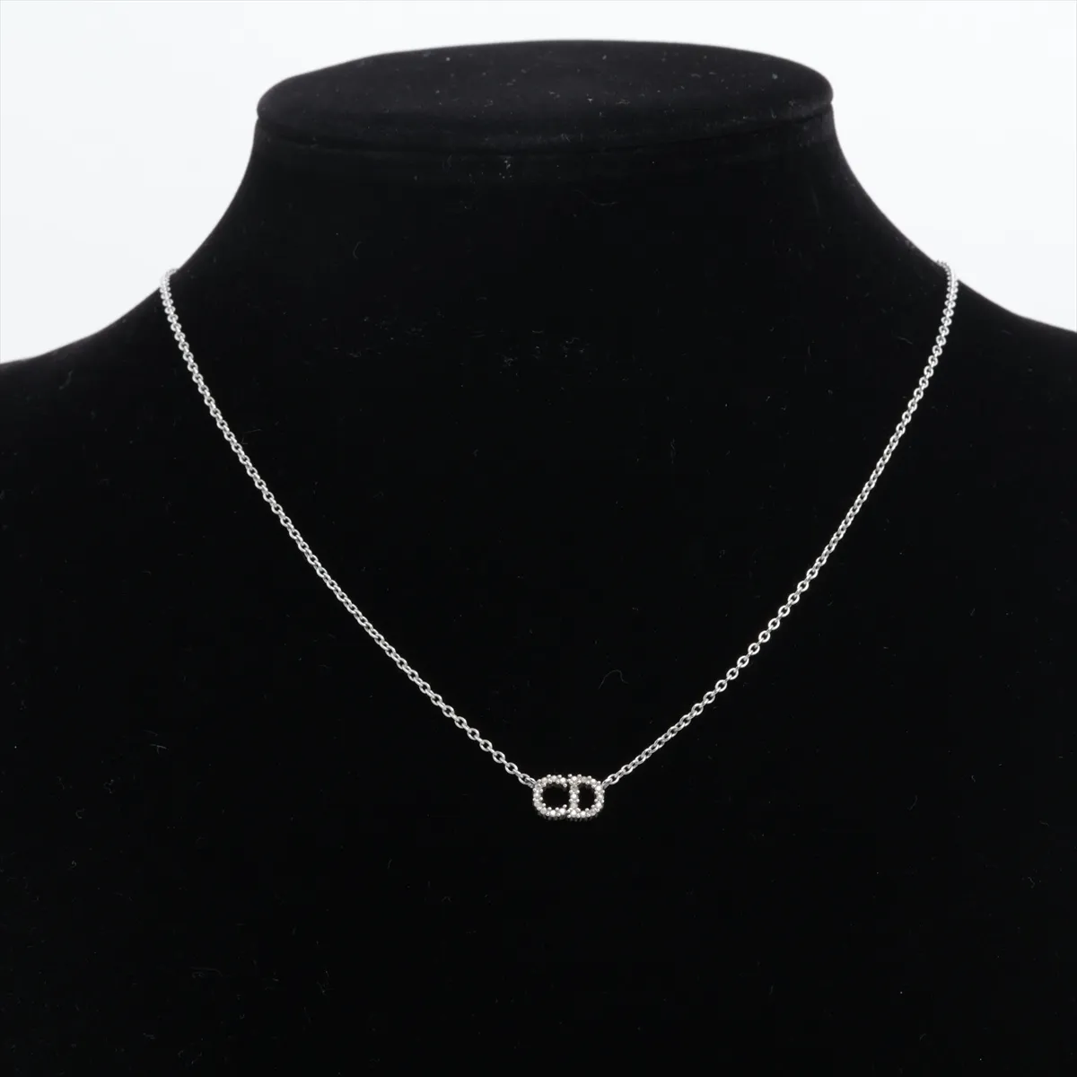 Clair D Lune Necklace GP x Rhinestone Silver — view 5