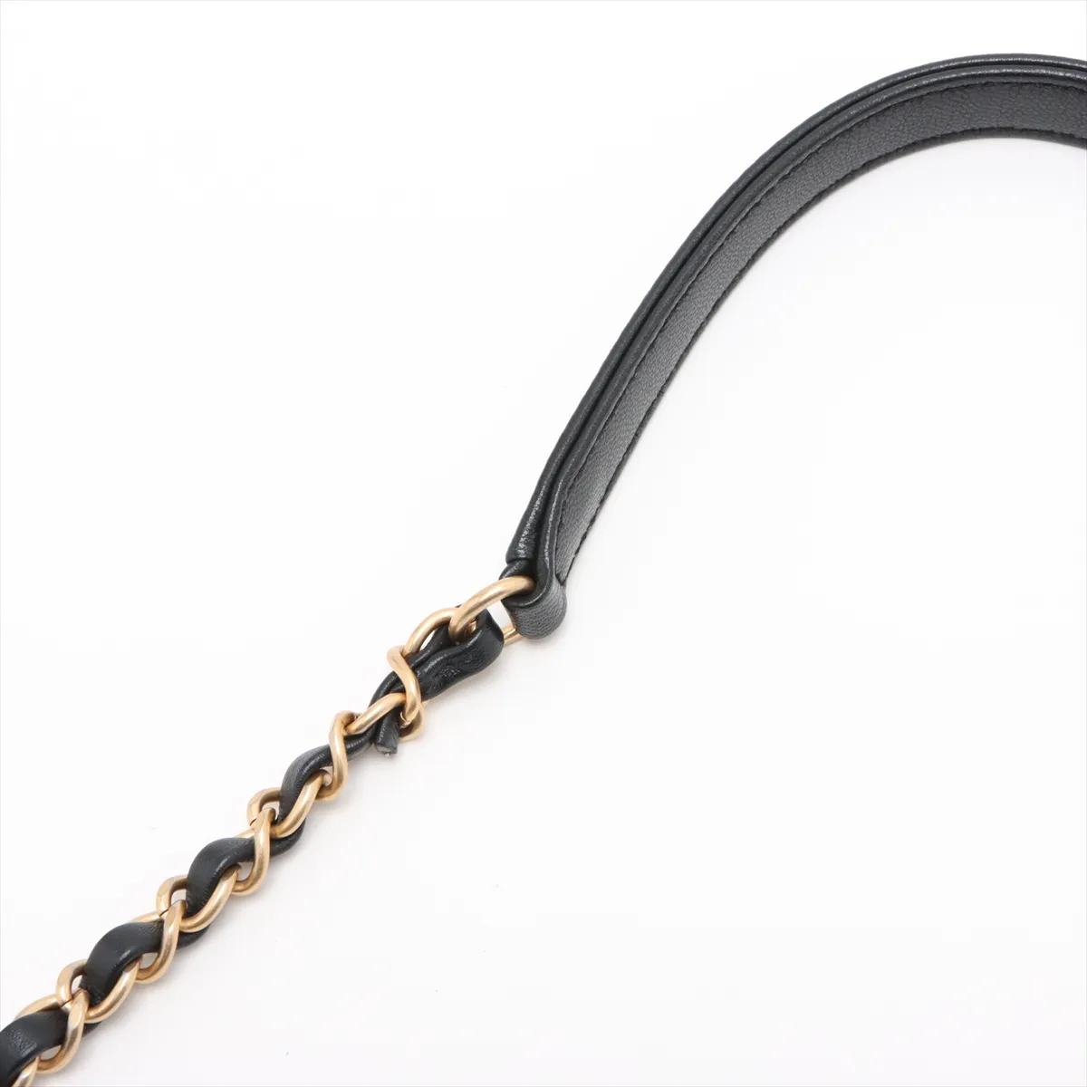Matelasse Lambskin Chain Shoulder Bag Pearl Black Gold Hardware 29127547 29th Series — view 12
