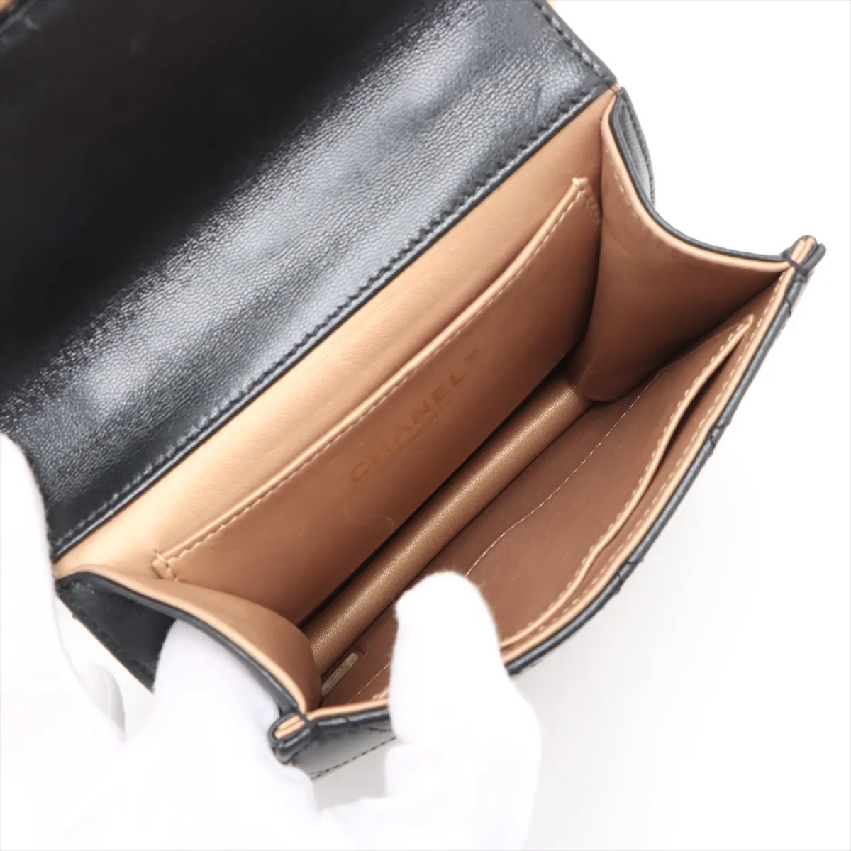 Matelasse Lambskin Chain Shoulder Bag Pearl Black Gold Hardware 29127547 29th Series — view 6