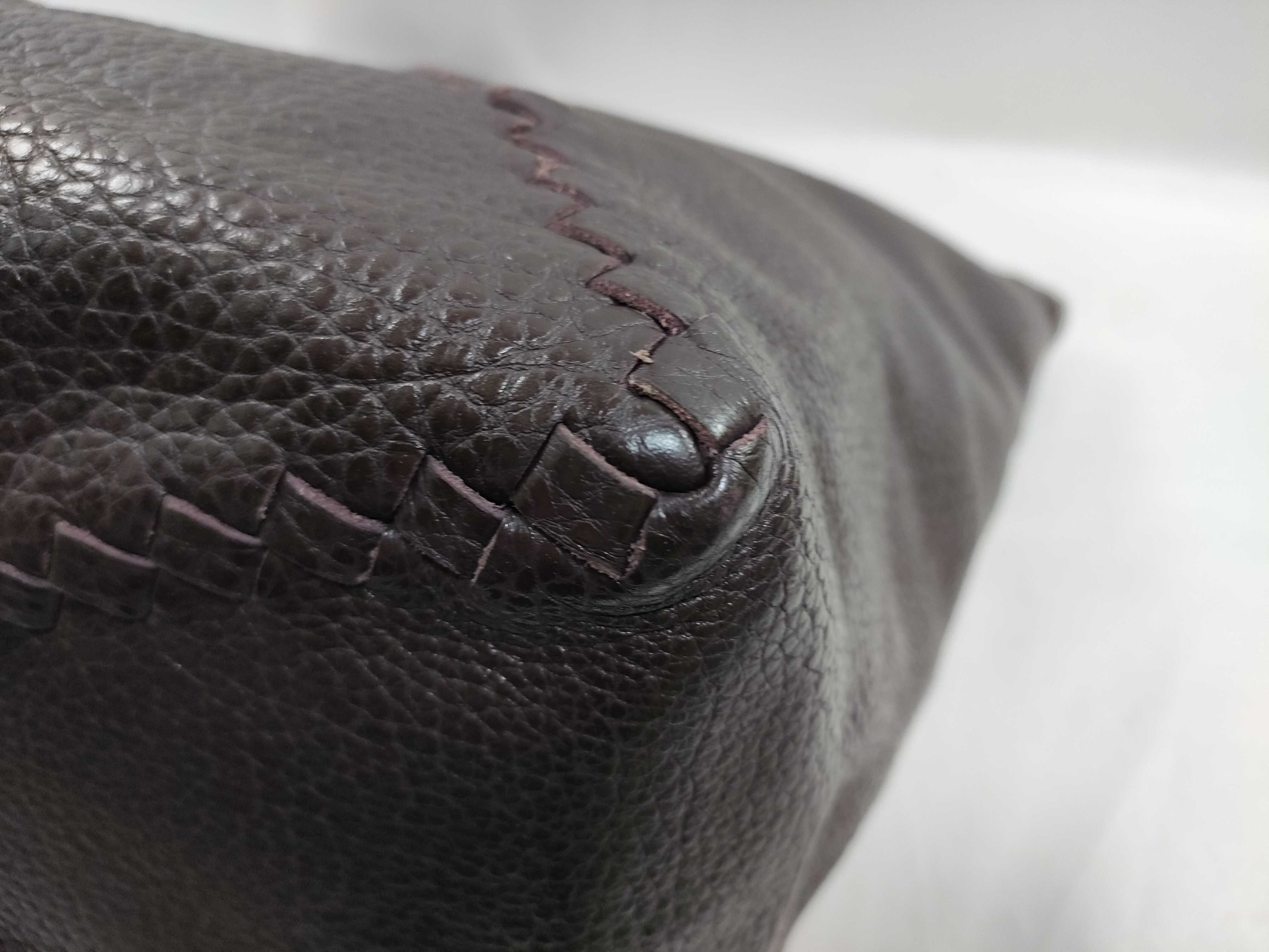 Leather Boston Bag, Purple — view 8