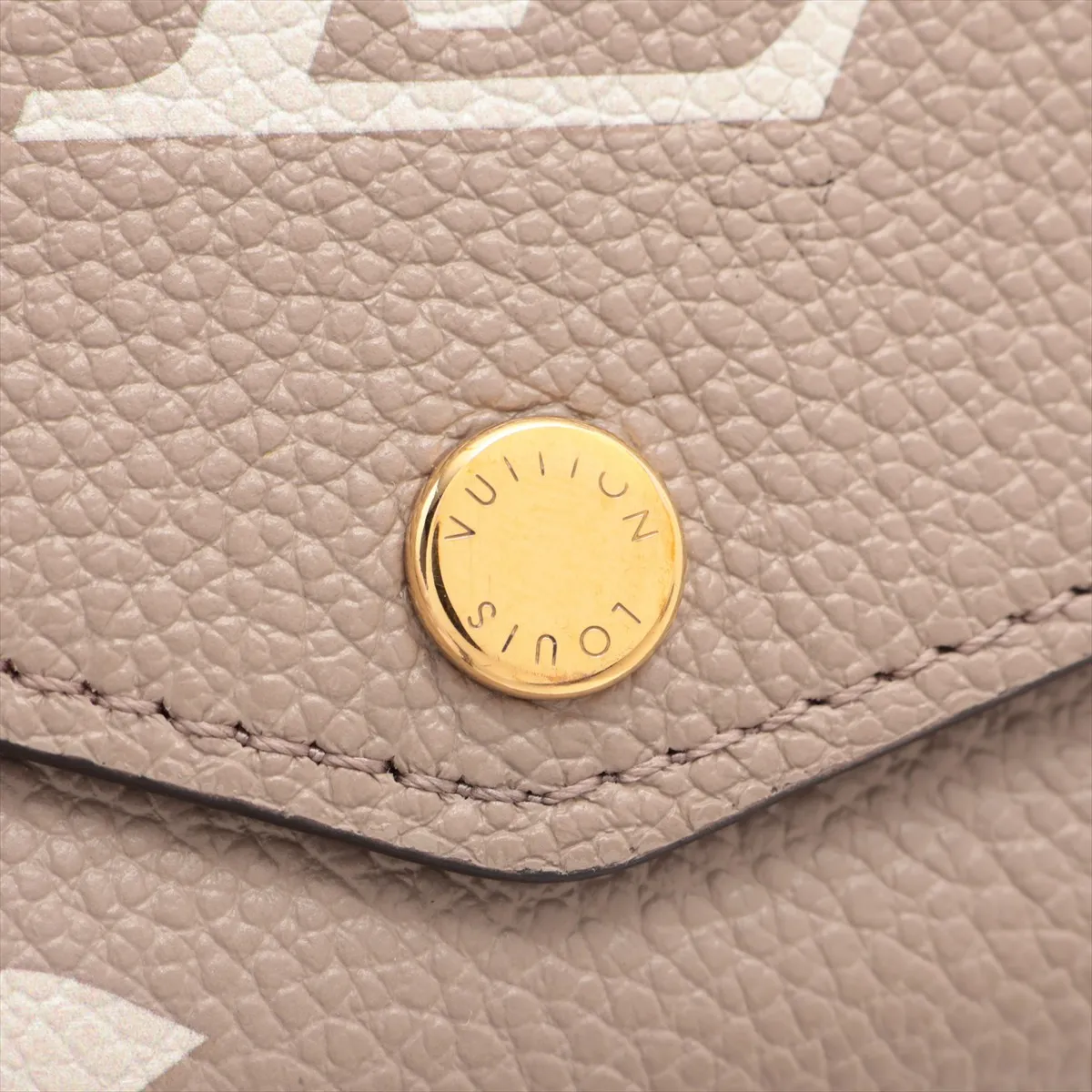 Bicolor Monogram Empreinte Portefeuille Sarah NM M81049 Tourterelle x Crème Long Wallet — view 11