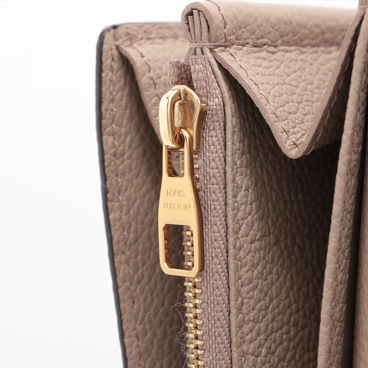 Bicolor Monogram Empreinte Portefeuille Sarah NM M81049 Tourterelle x Crème Long Wallet — view 10