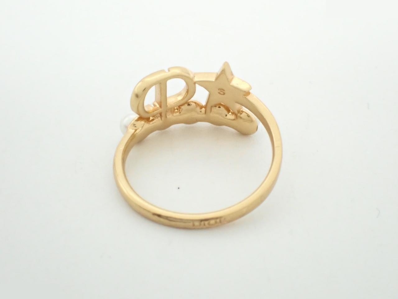 Petit CD Faux Pearl Ring, Size S, #10 — view 2