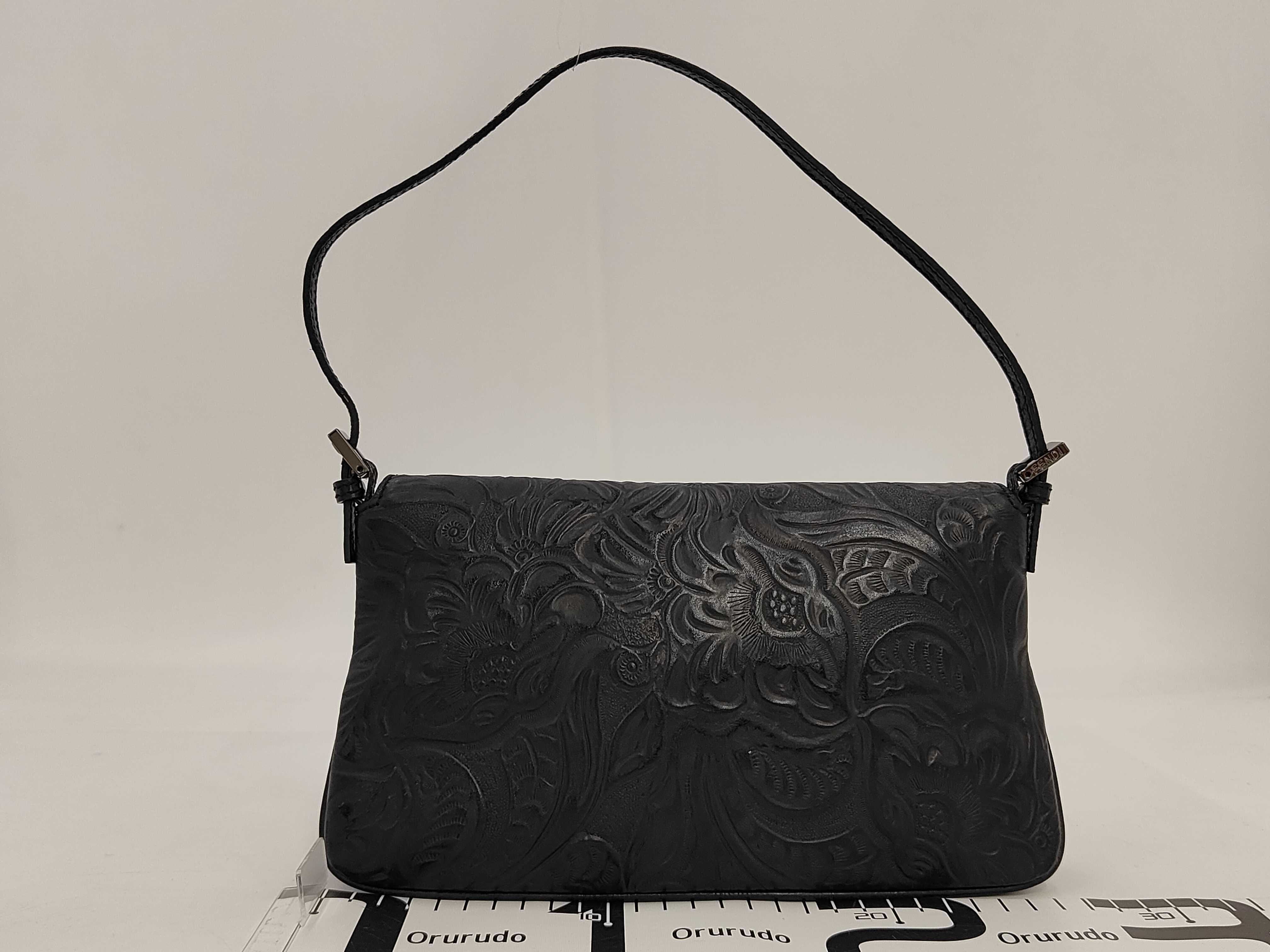 Mamma Bucket Black Leather Shoulder Bag with Gunmetal Hardware — view 2