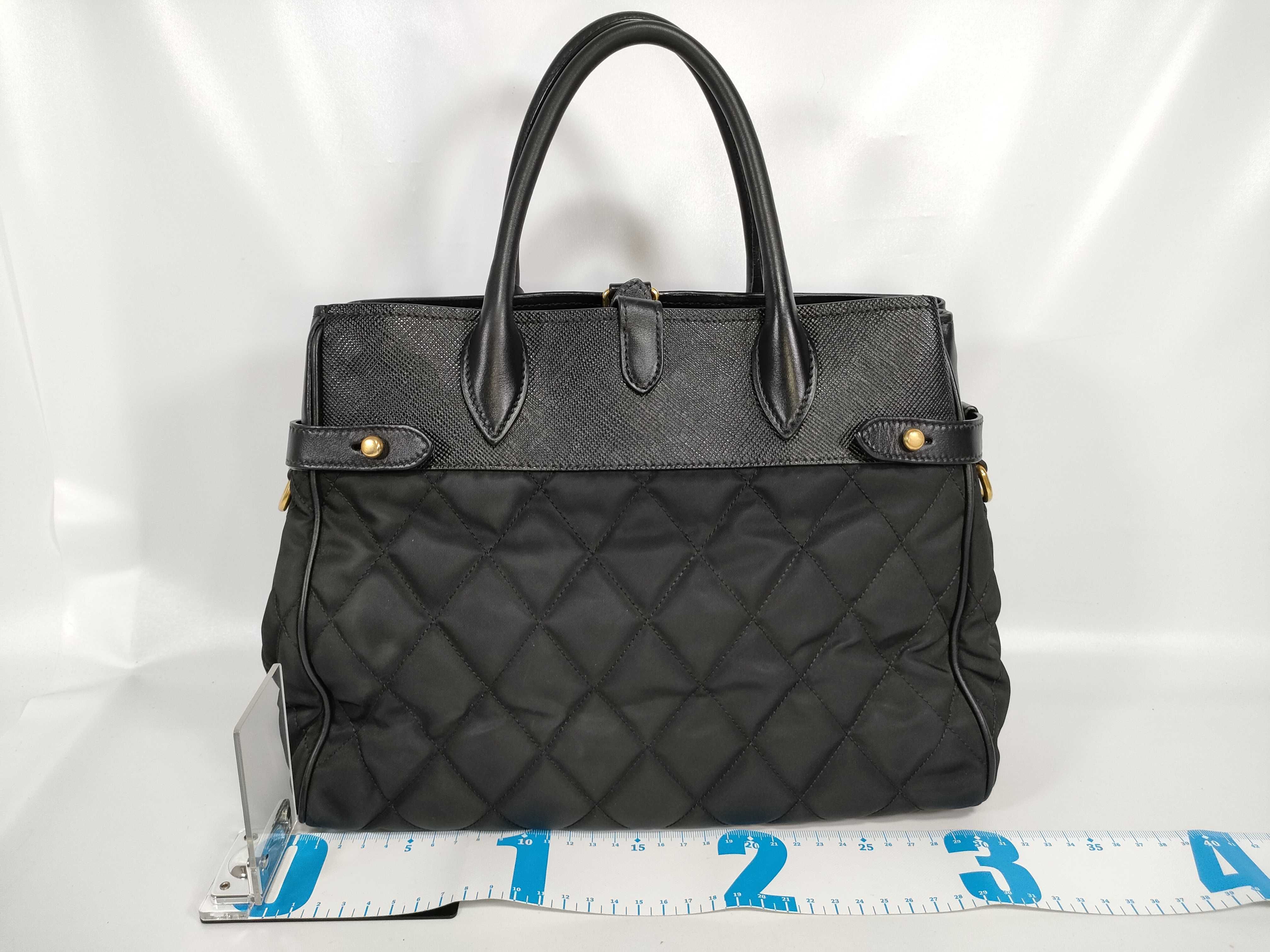 Nylon Quilted 2-Way Tote Bag (Handbag) — view 2