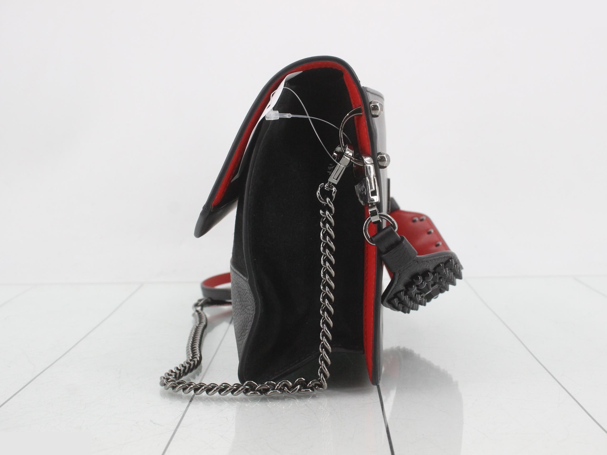 Studded chain suede shoulder bag (2-way) — view 3