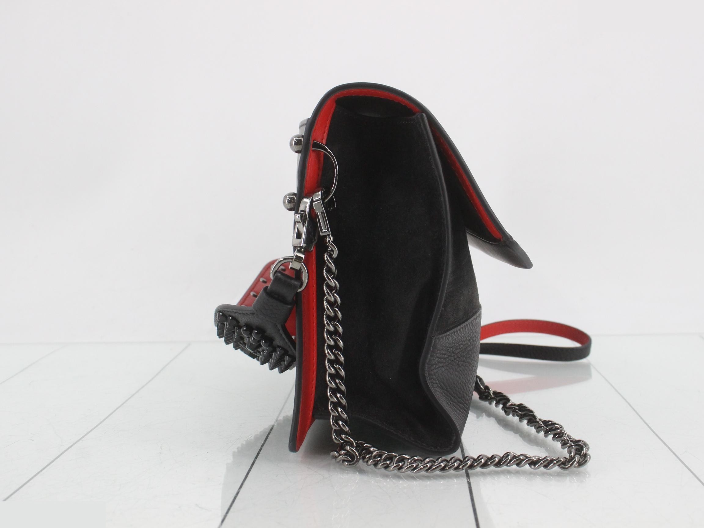 Studded chain suede shoulder bag (2-way) — view 4