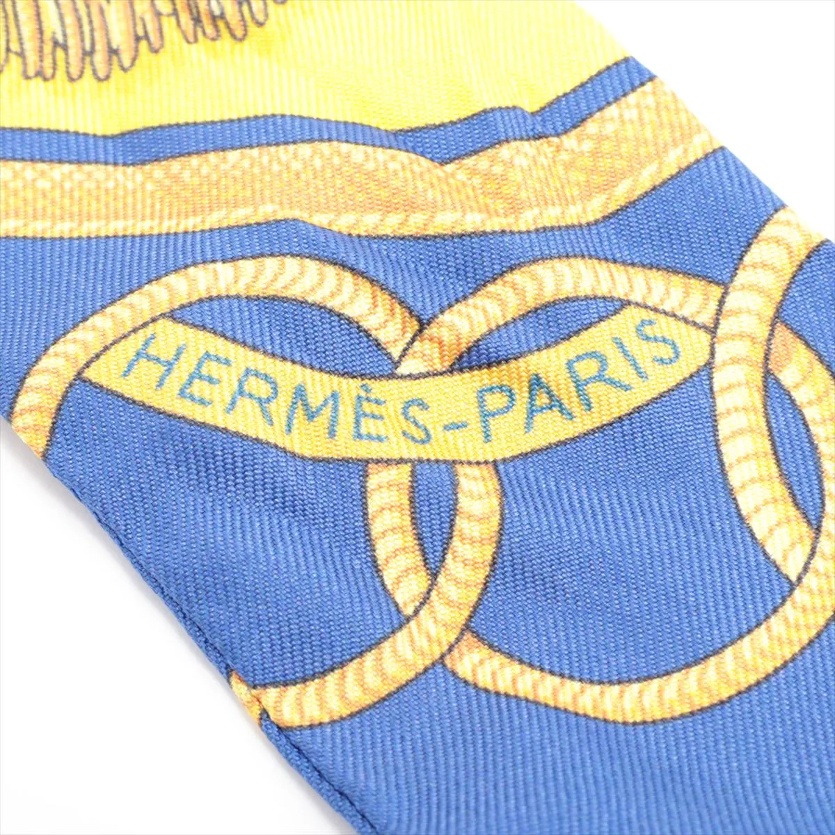 Twilly EPAULETTES Scarf Silk Yellow x Blue — view 3