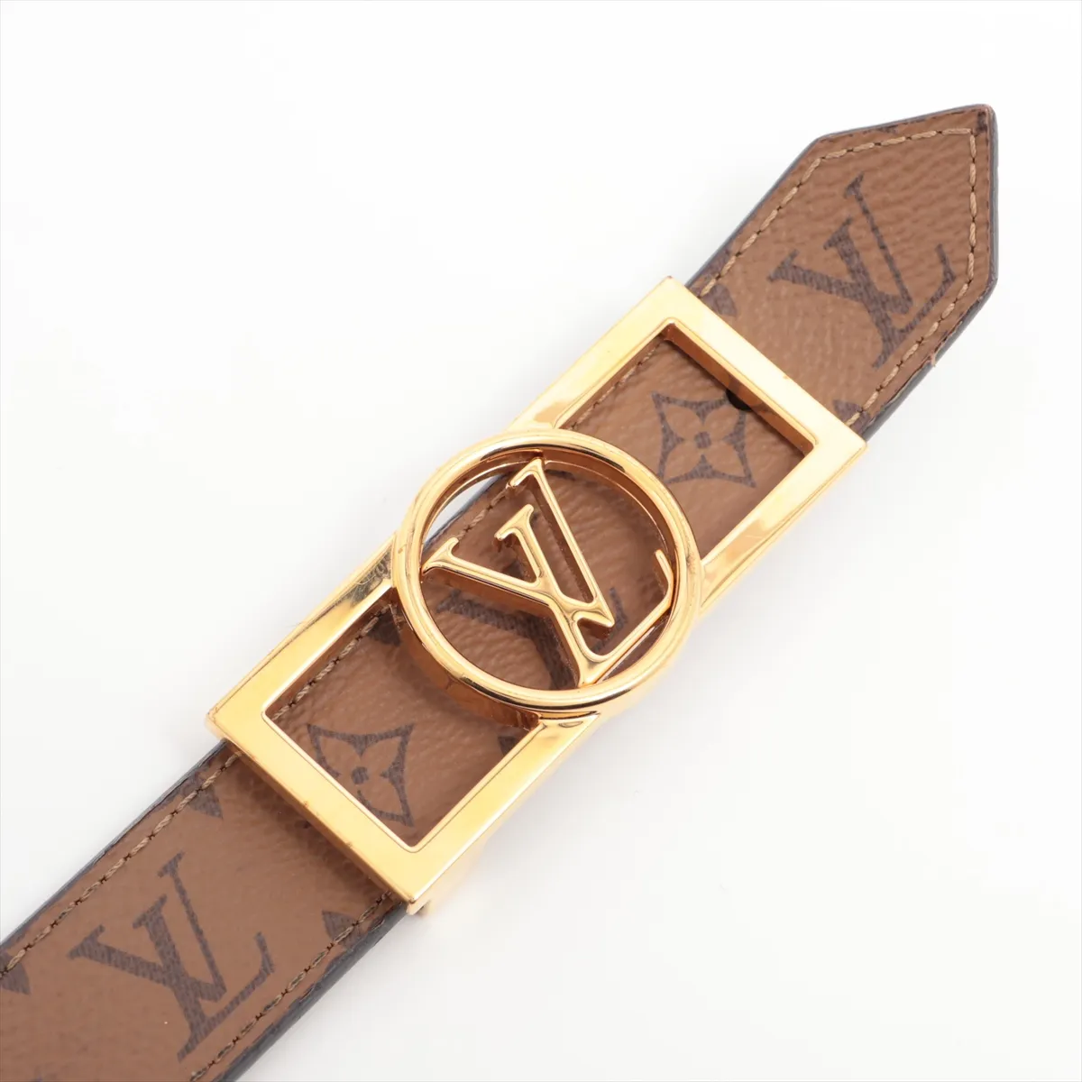 M0203 Sainteur Dauphine 25MM Reversible JJ2251 Belt 85 PVC x Leather Black x Brown — view 2