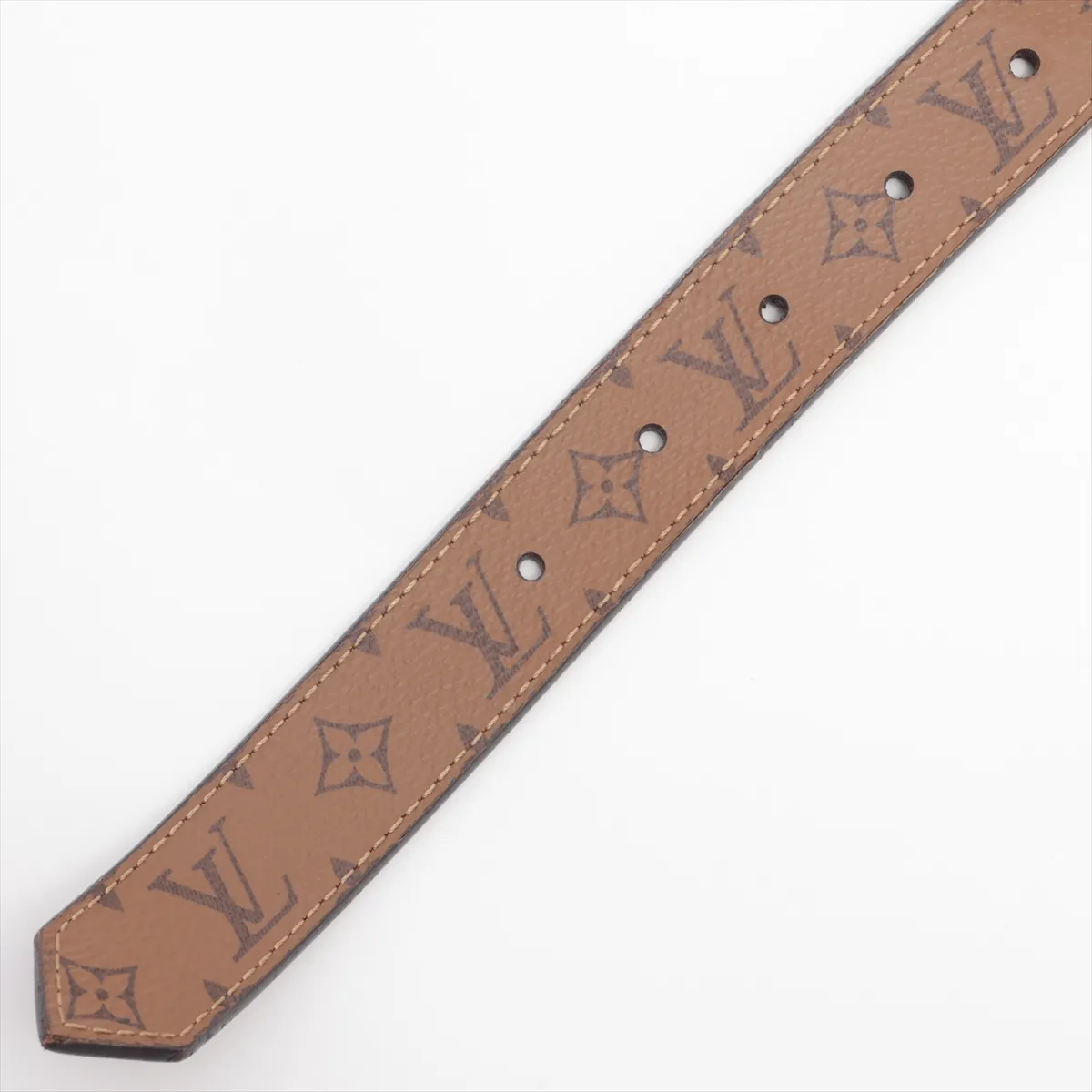 M0203 Sainteur Dauphine 25MM Reversible JJ2251 Belt 85 PVC x Leather Black x Brown — view 3