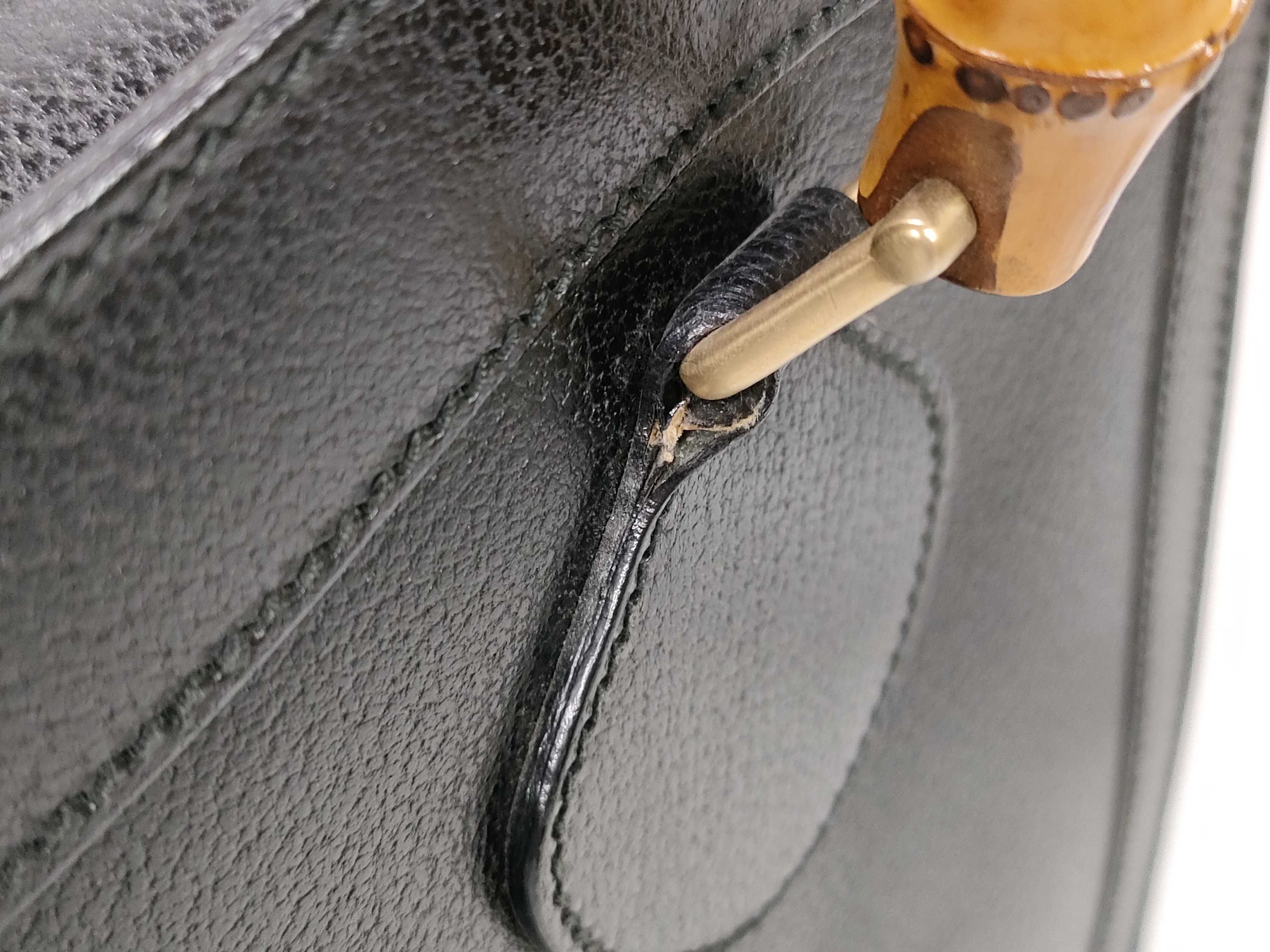 Bamboo Handbag (with some wear inside) — view 5