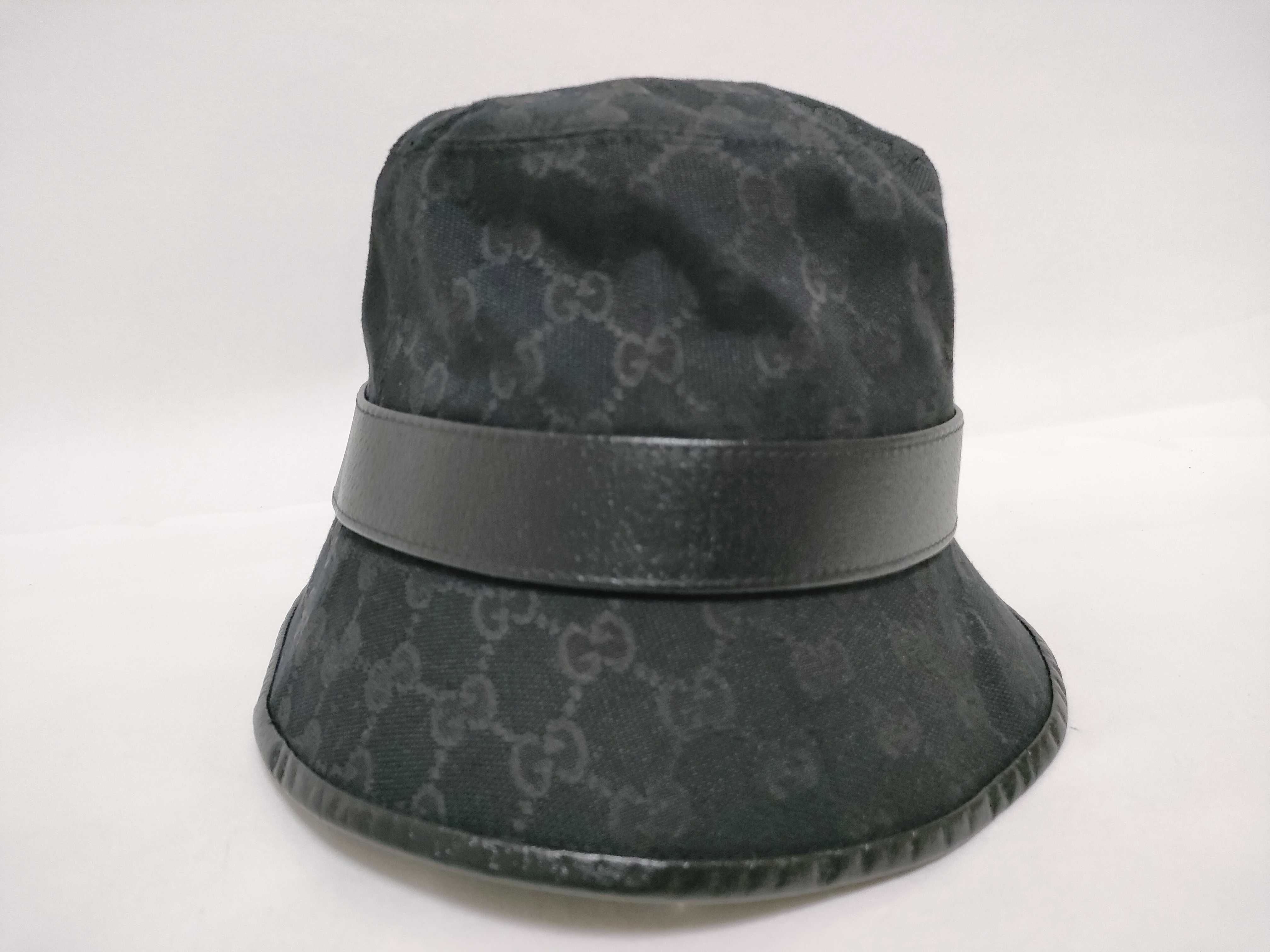 GG Canvas Bucket Hat, Black, Size S, Other Accessories — view 3