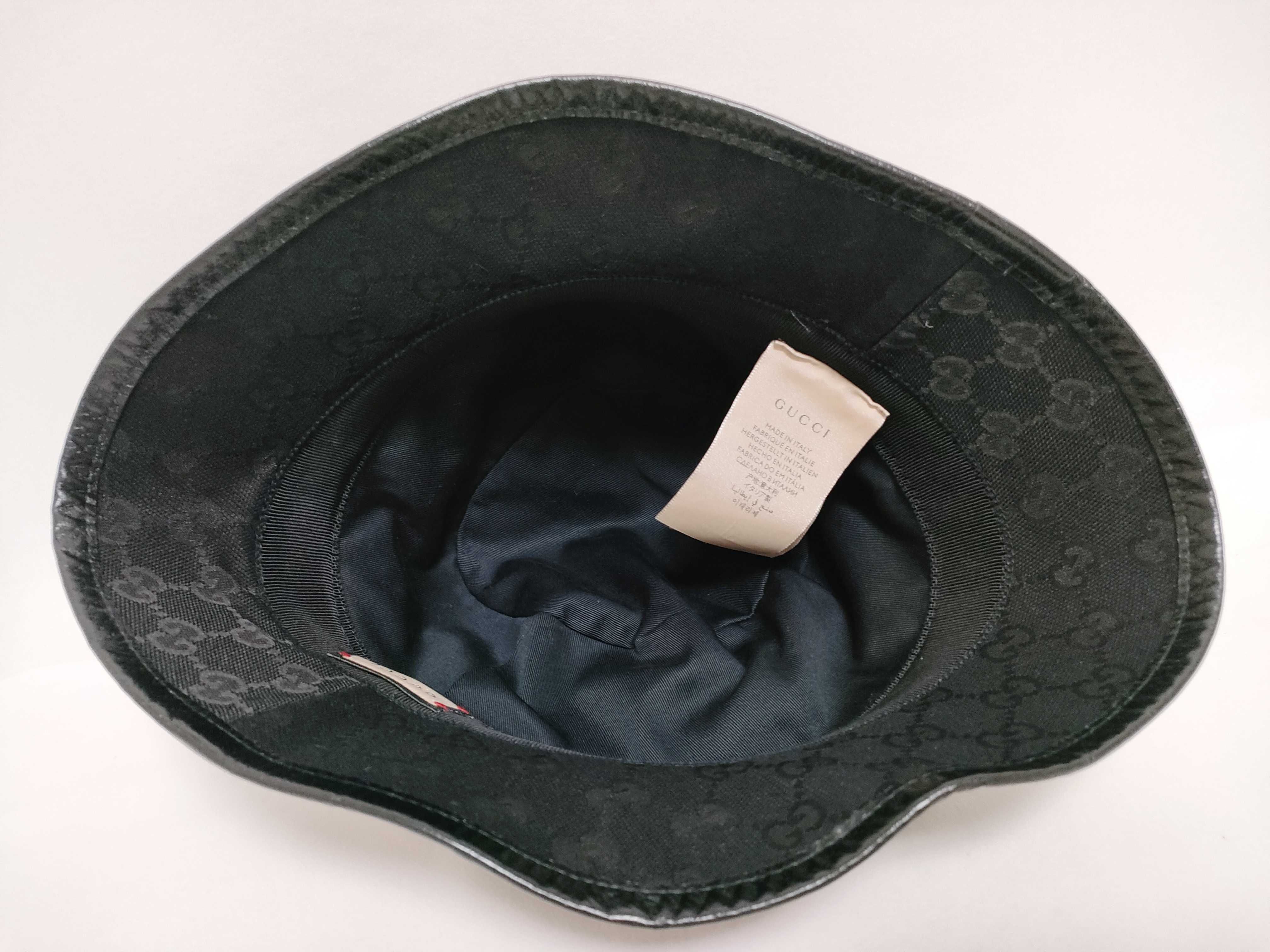 GG Canvas Bucket Hat, Black, Size S, Other Accessories — view 6