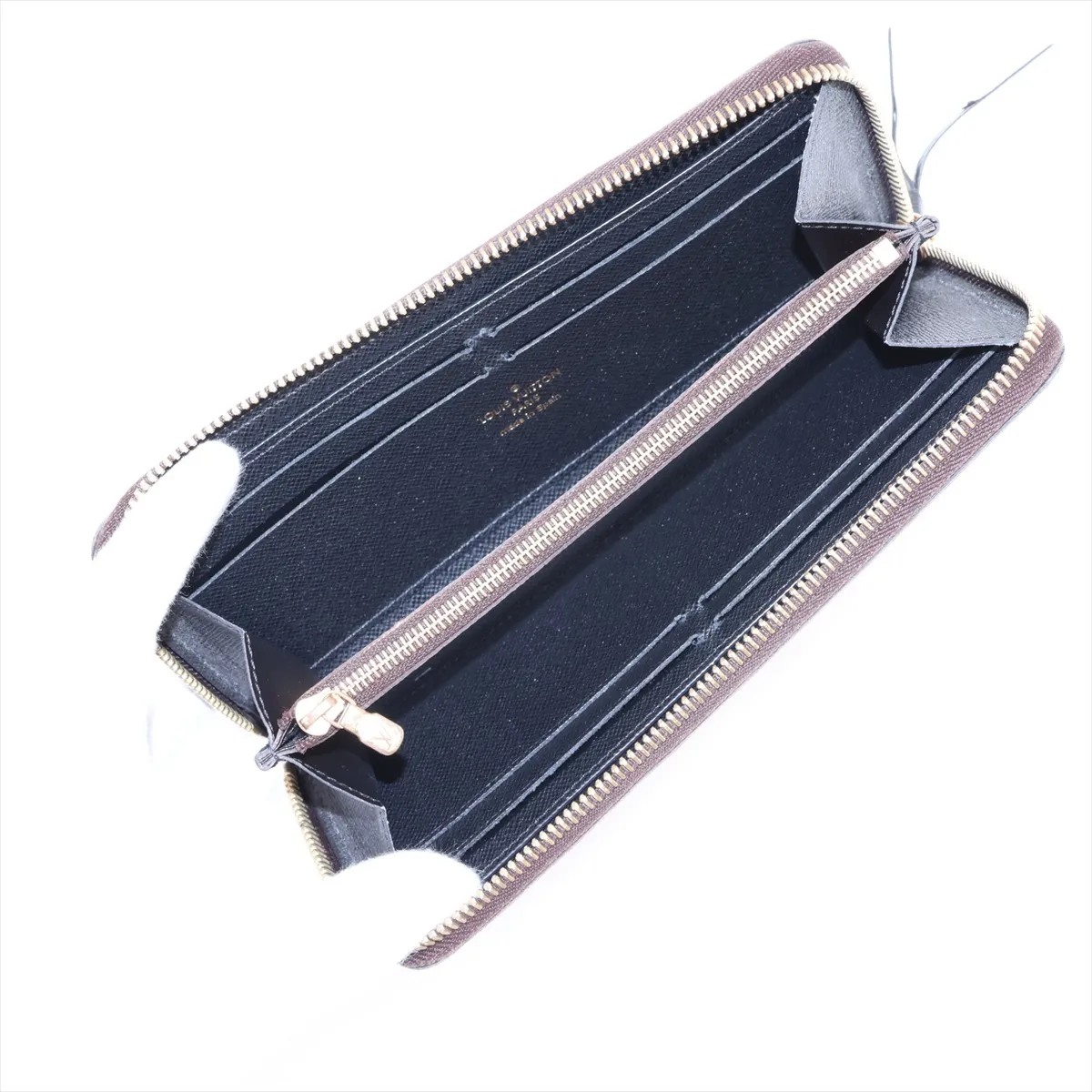 Monogram Reverse Portefeuille Clemence M82336 Brown Round Zip Wallet (RFID detected) — view 3