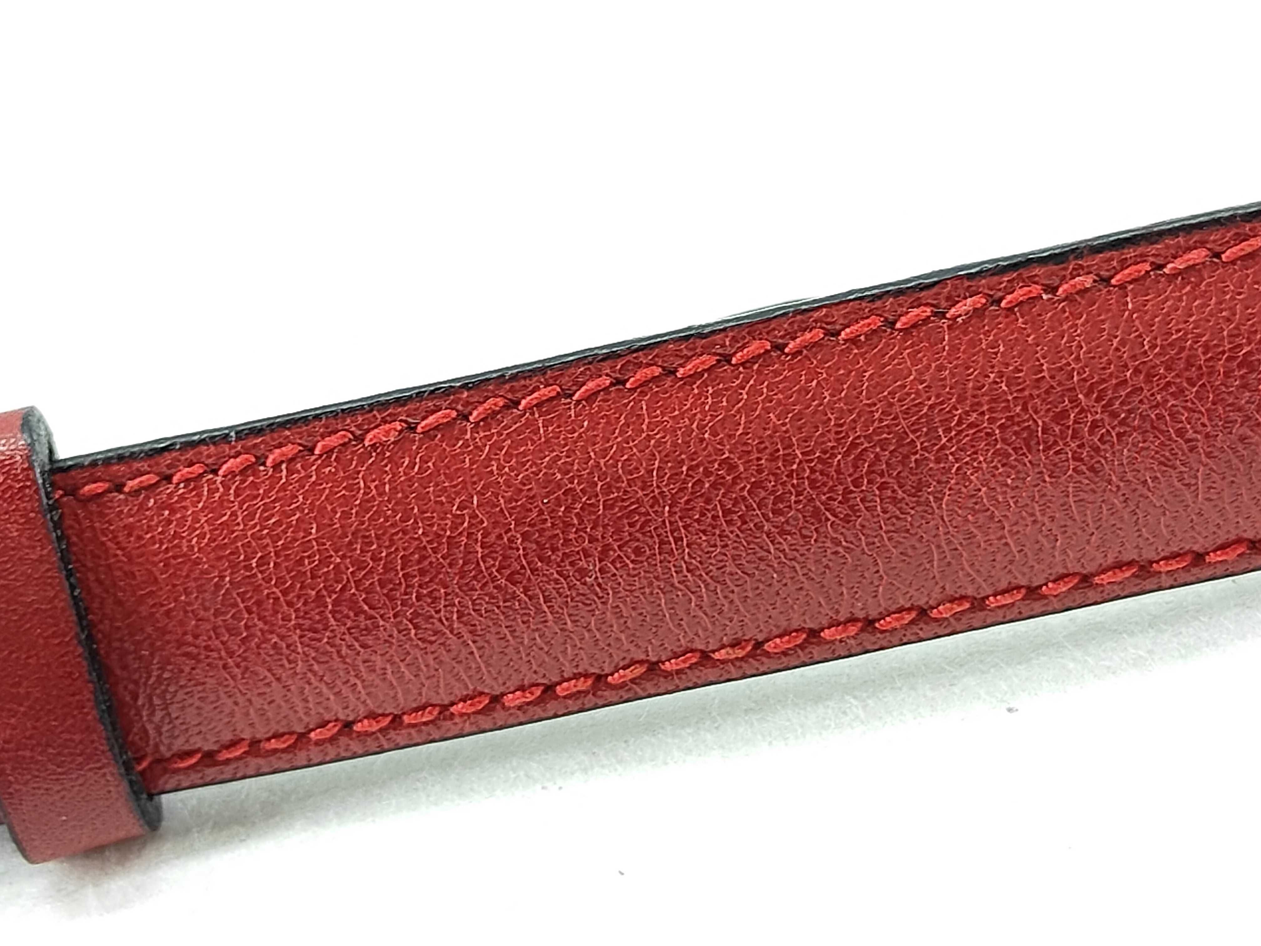 Triple Gold Buckle Leather Belt 60 Belt — view 10