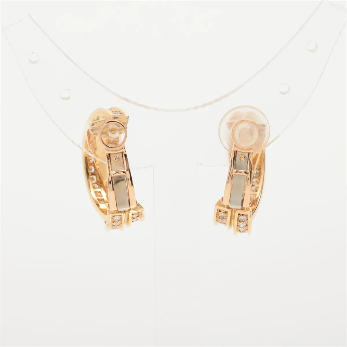 Trinity Full Diamond Earrings, 750 (Yellow Gold), 14.5g, 641906. Stone — view 3