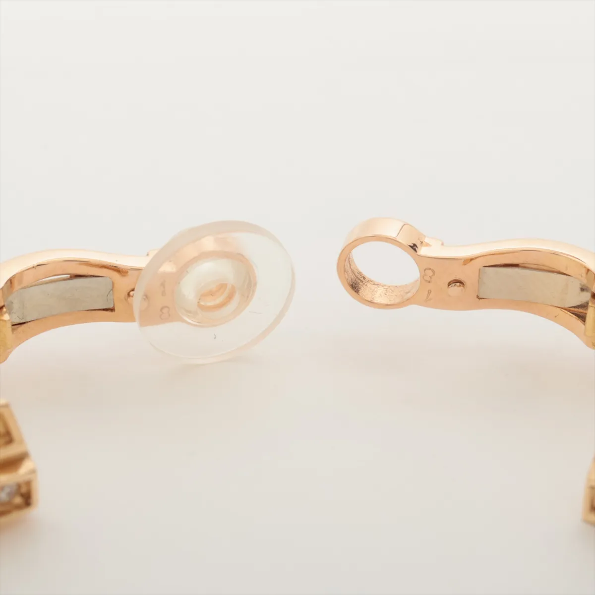 Trinity Full Diamond Earrings, 750 (Yellow Gold), 14.5g, 641906. Stone — view 4