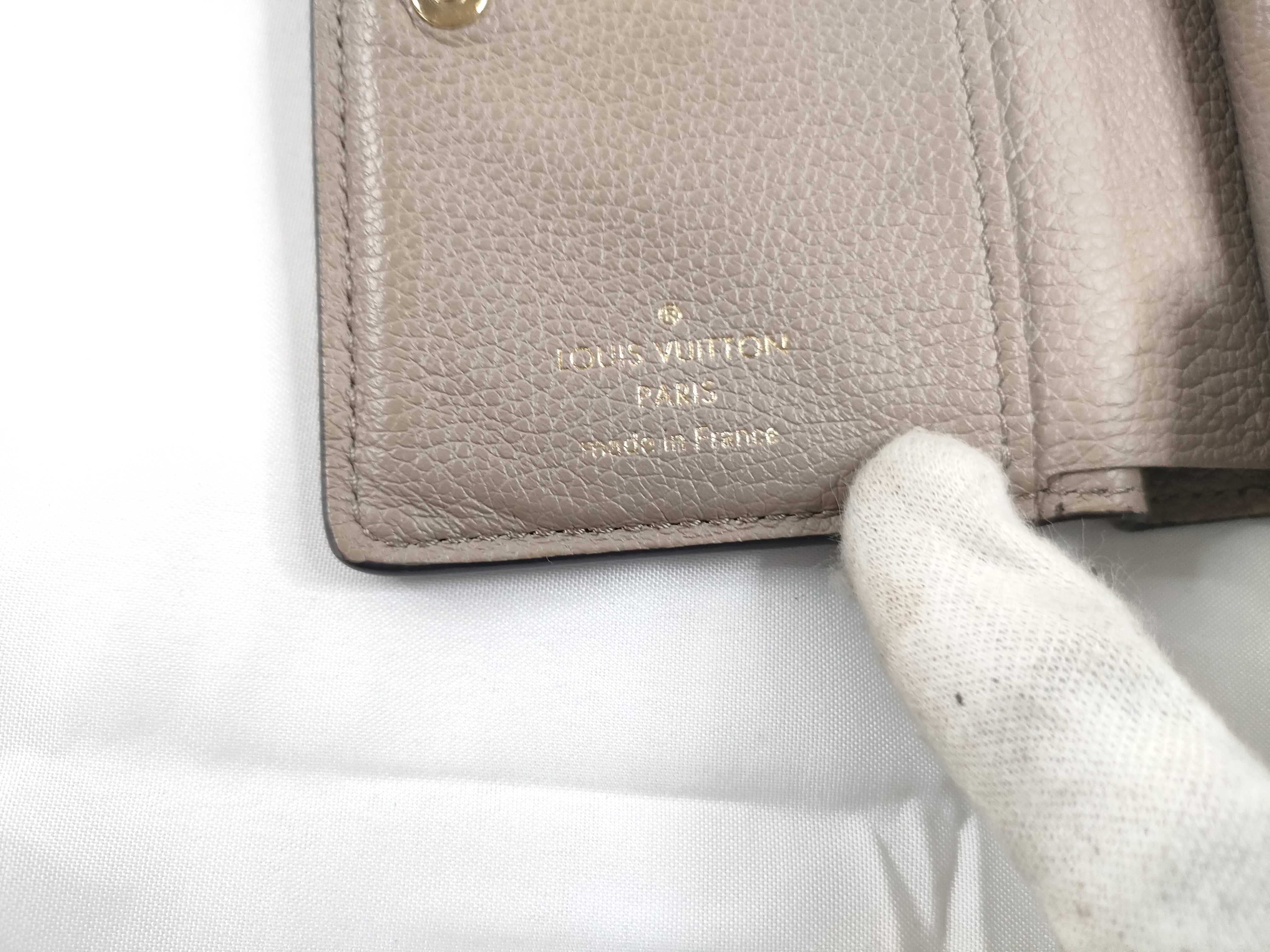 Monogram Empreinte Louis Vuitton Wallet Portefeuille Claire Beige Wallet — view 9