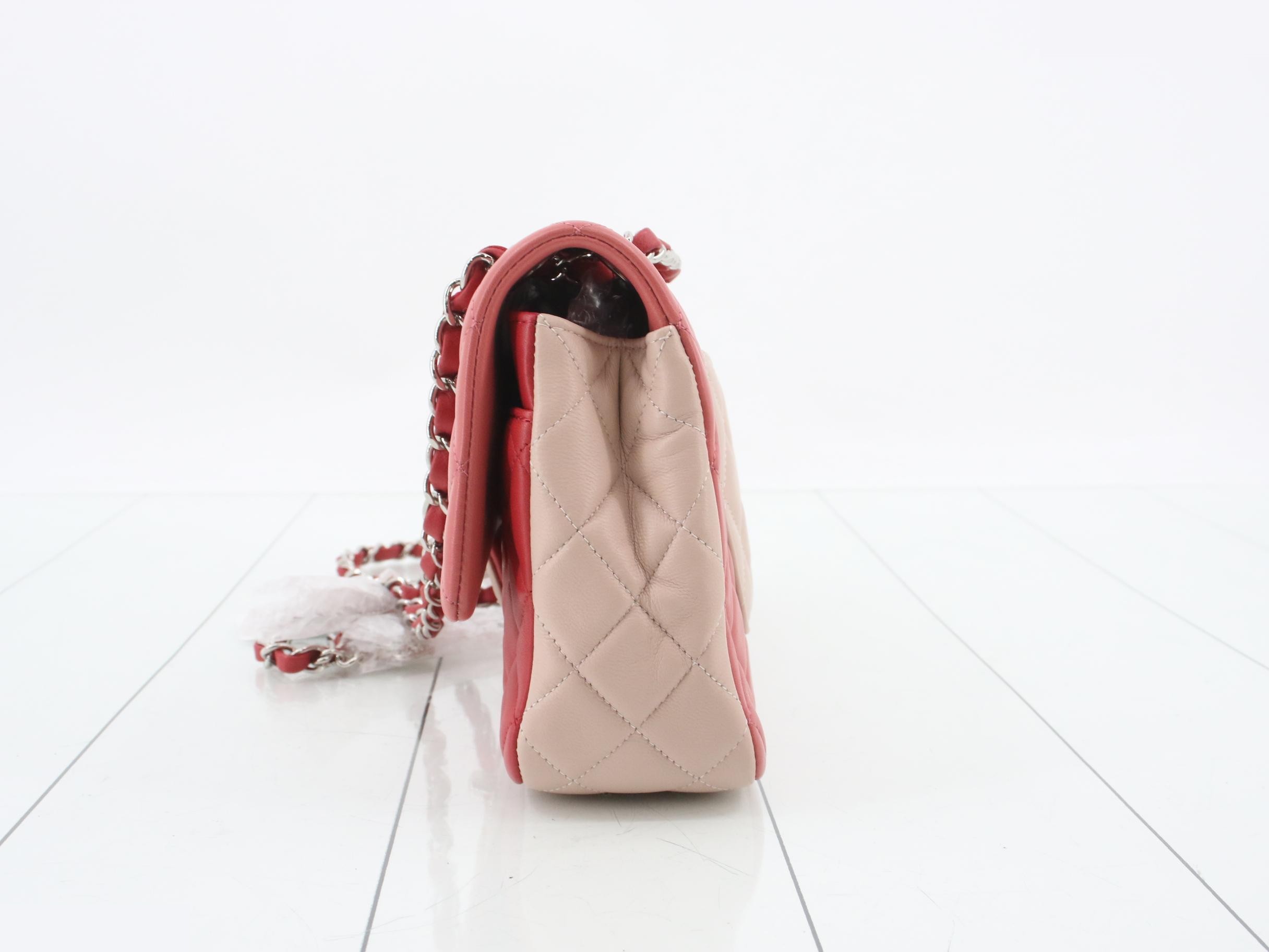 Matelassé Lambskin Double Chain Shoulder Bag — view 3