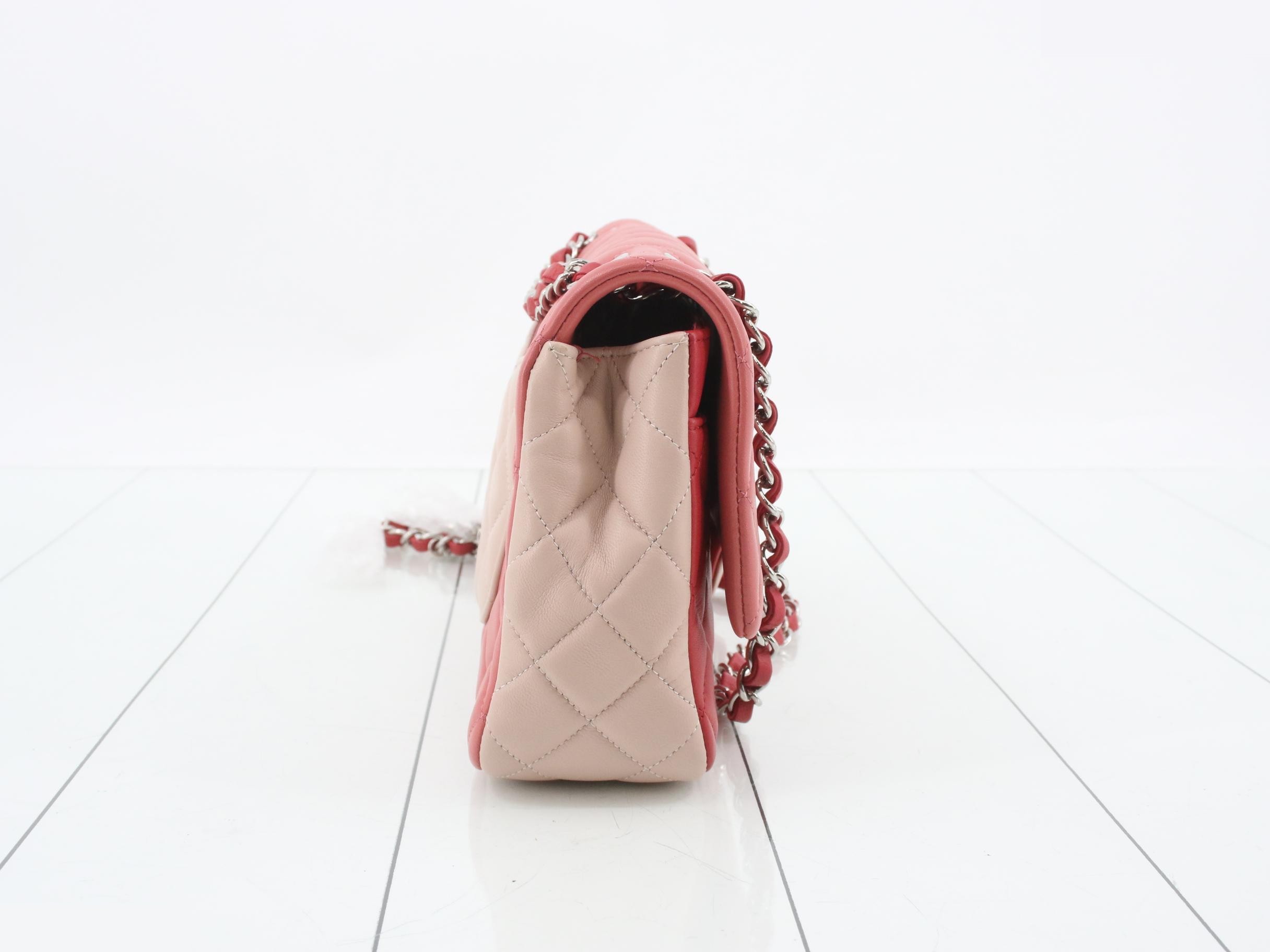 Matelassé Lambskin Double Chain Shoulder Bag — view 4