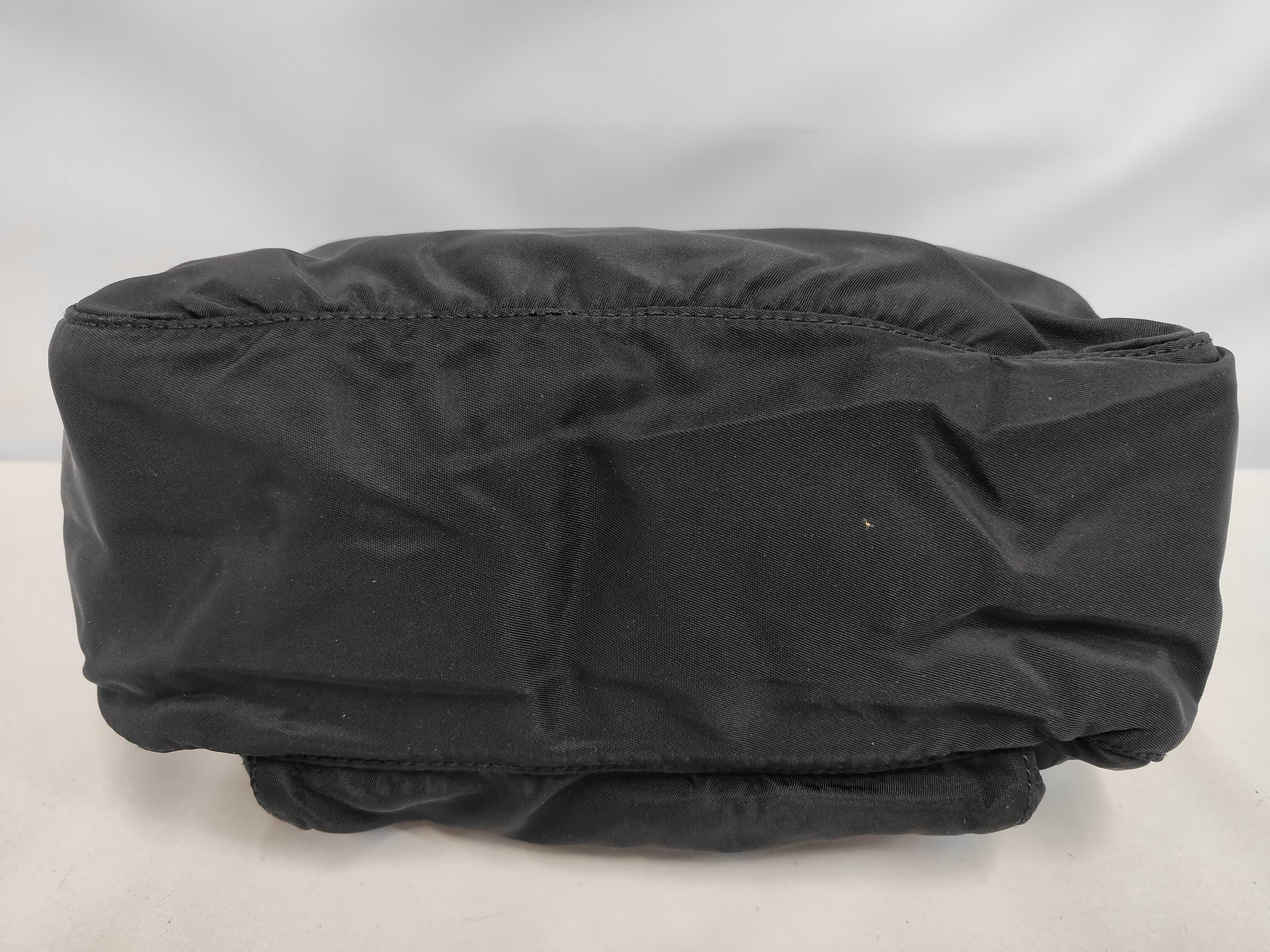 Triangle Logo Nylon Leather Shoulder Bag — view 4