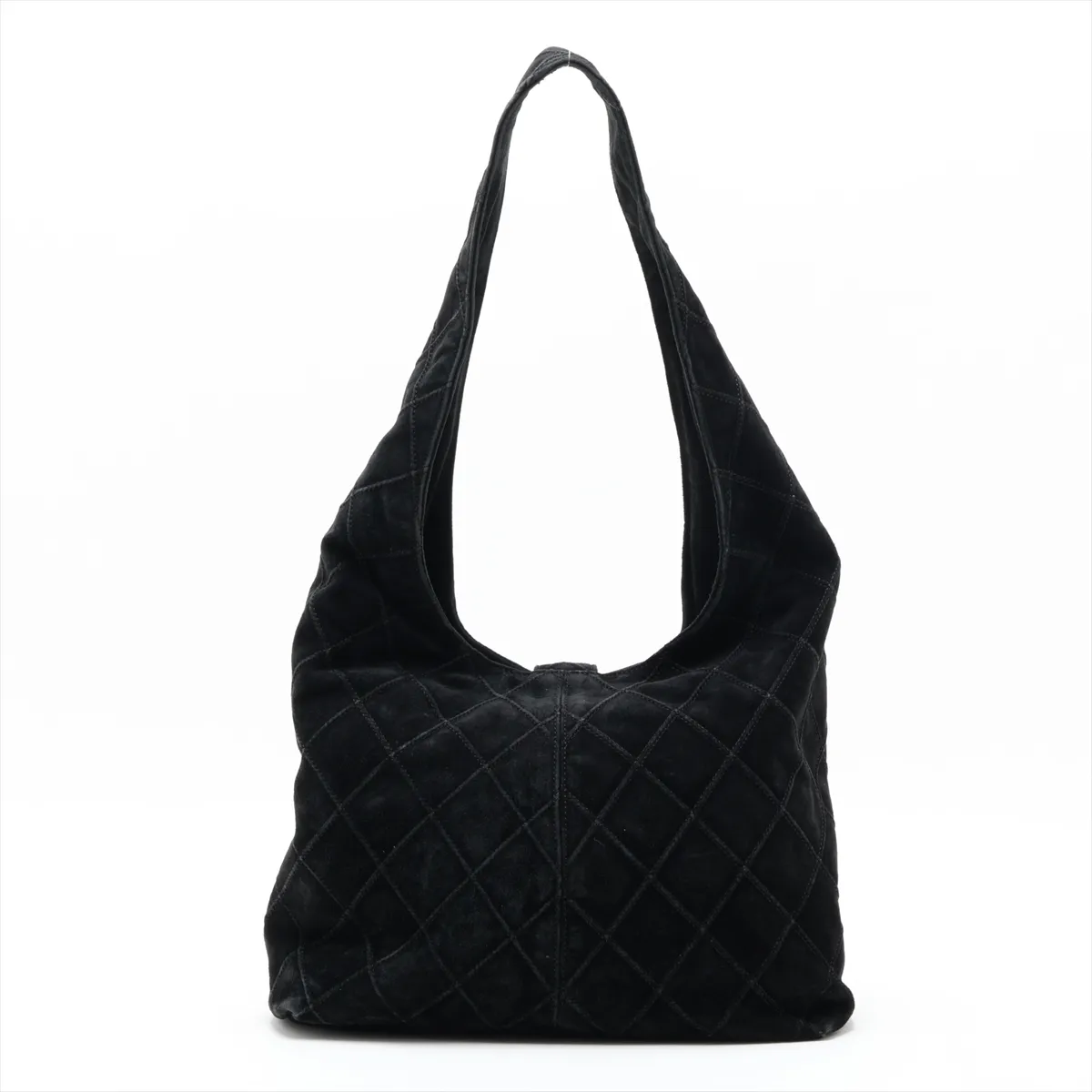 Bicolore Suede Shoulder Bag, Black with Gold Hardware, 6178354, Series 6 — view 2