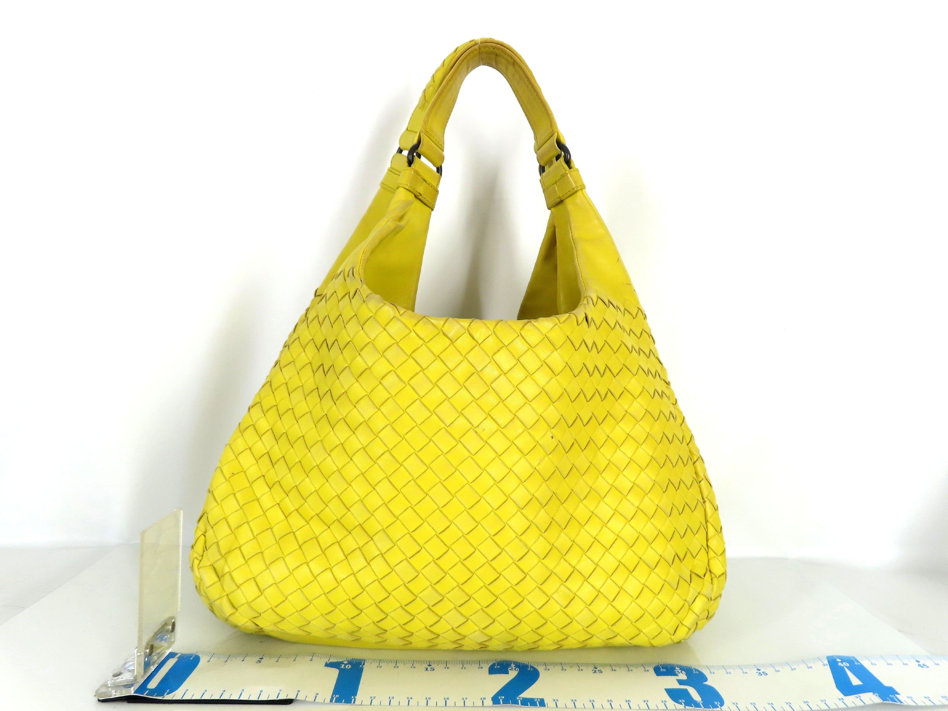 Intrecciato Bottega Campana Yellow Handbag — view 2