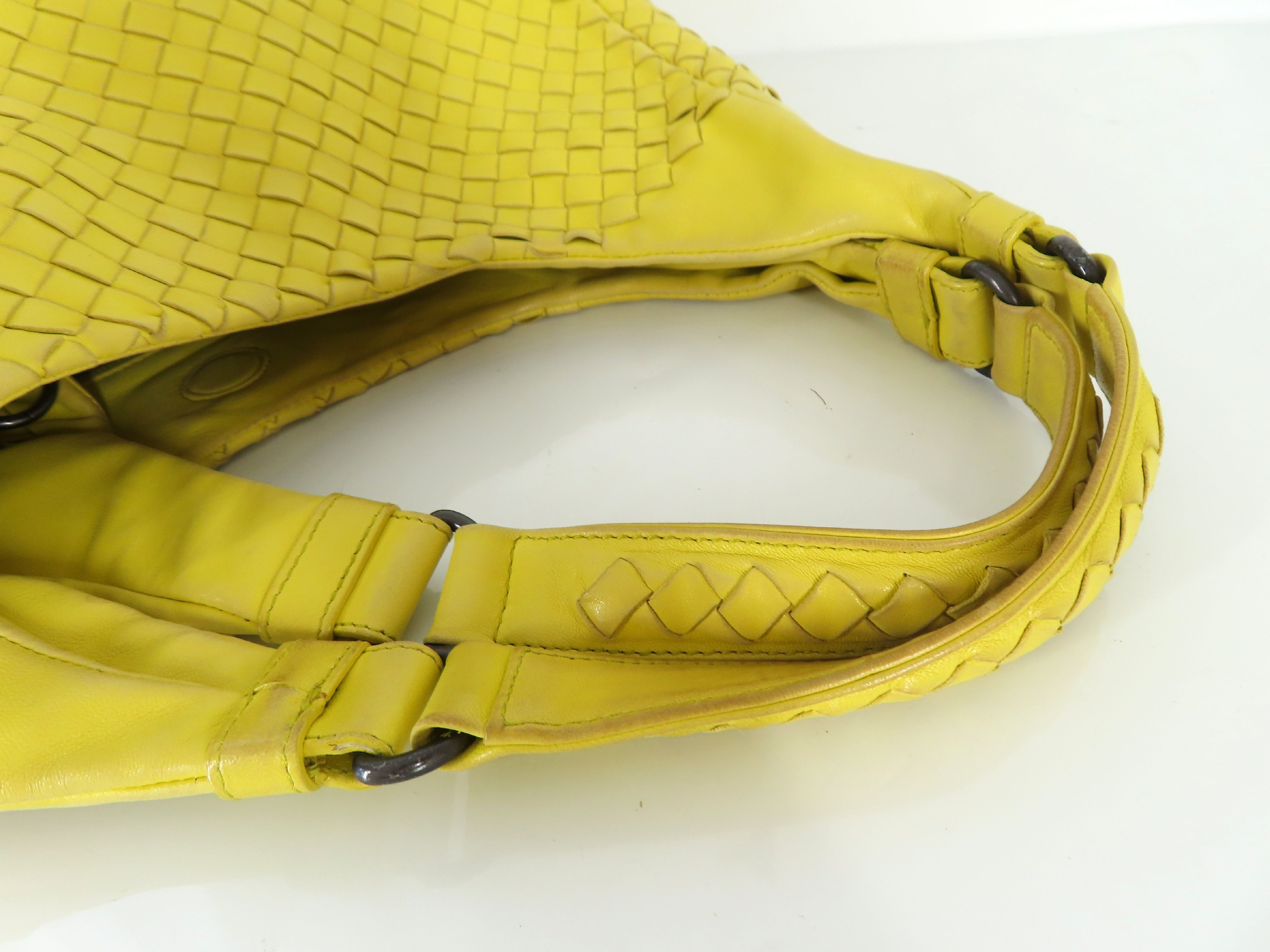 Intrecciato Bottega Campana Yellow Handbag — view 3