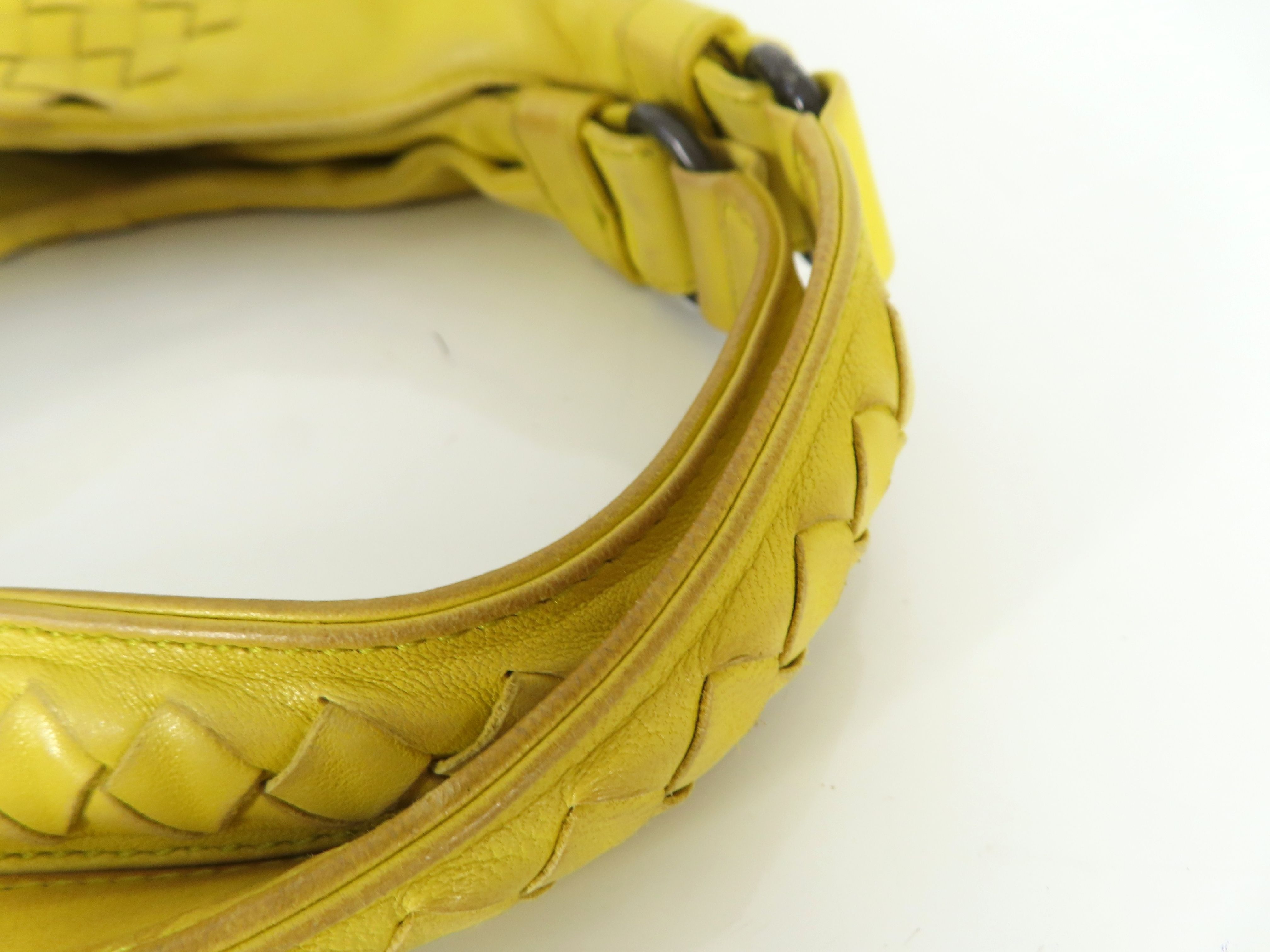 Intrecciato Bottega Campana Yellow Handbag — view 4