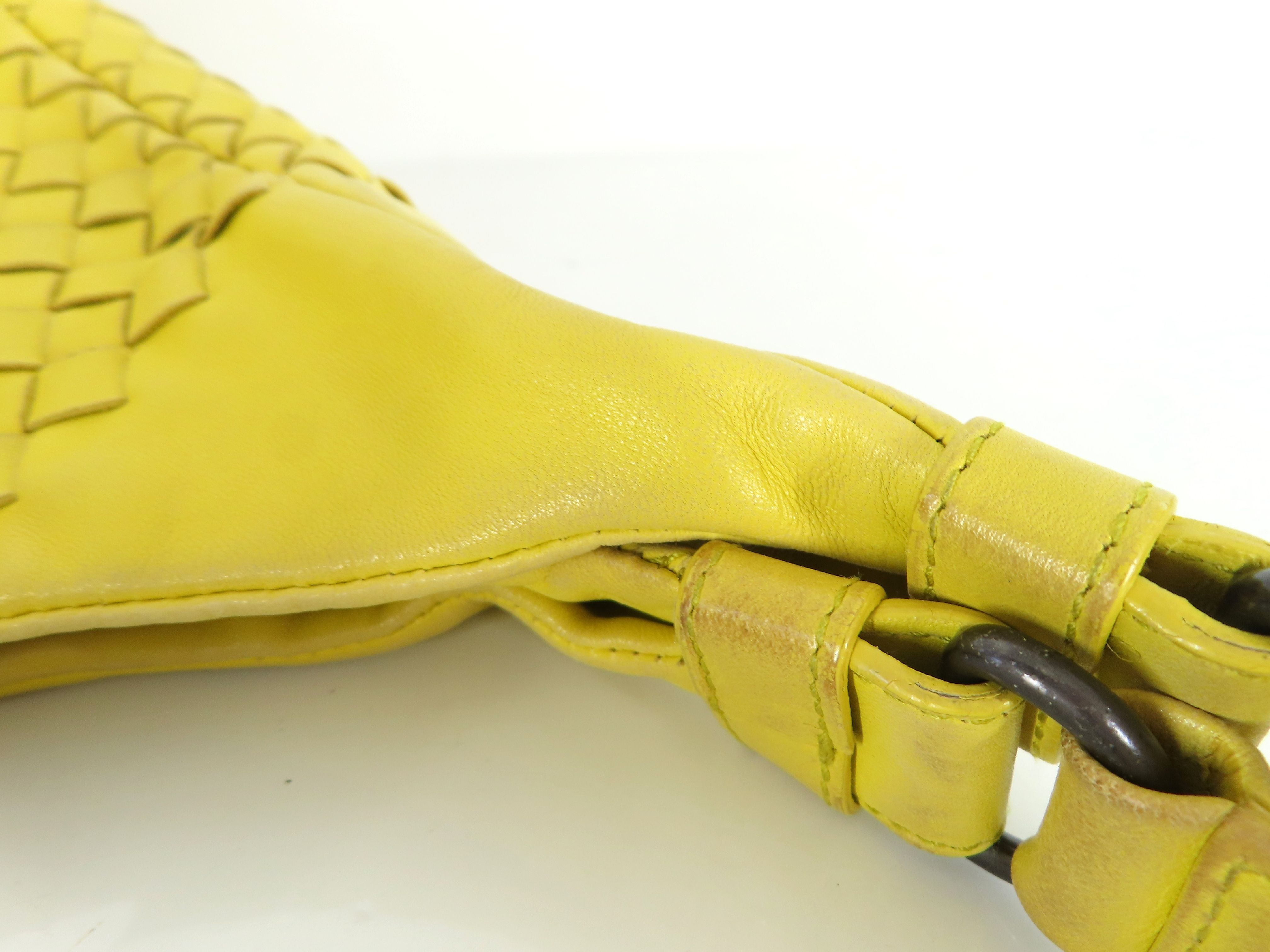 Intrecciato Bottega Campana Yellow Handbag — view 5