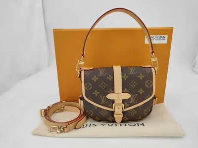 Monogram Louis Vuitton Brown Monogram Saumur BB M46740 2-Way Bag