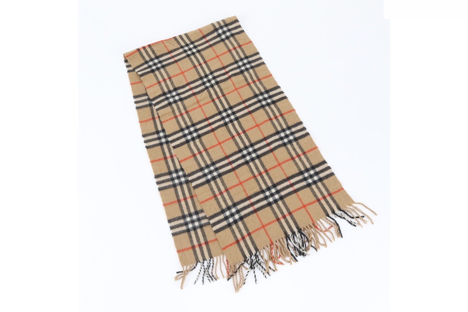Tag attached, 100% cashmere, Nova Check pattern scarf. — view 2
