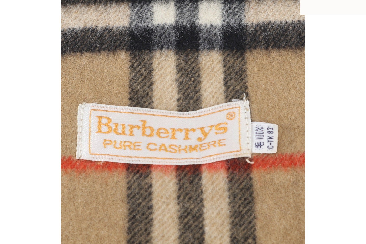 Tag attached, 100% cashmere, Nova Check pattern scarf. — view 3