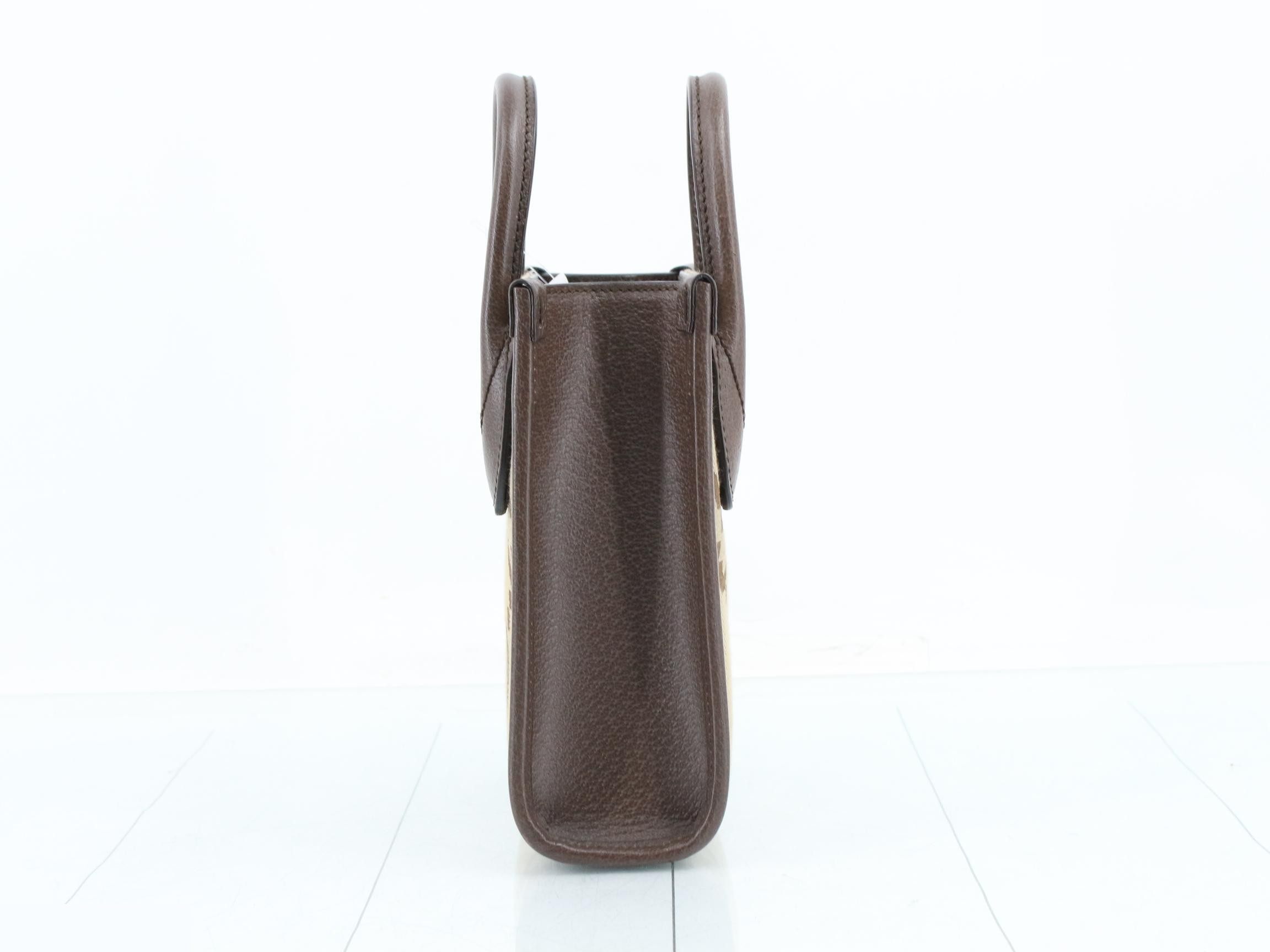 Jumbo GG Canvas 2-Way Mini Tote Bag with Sherry Strap — view 3